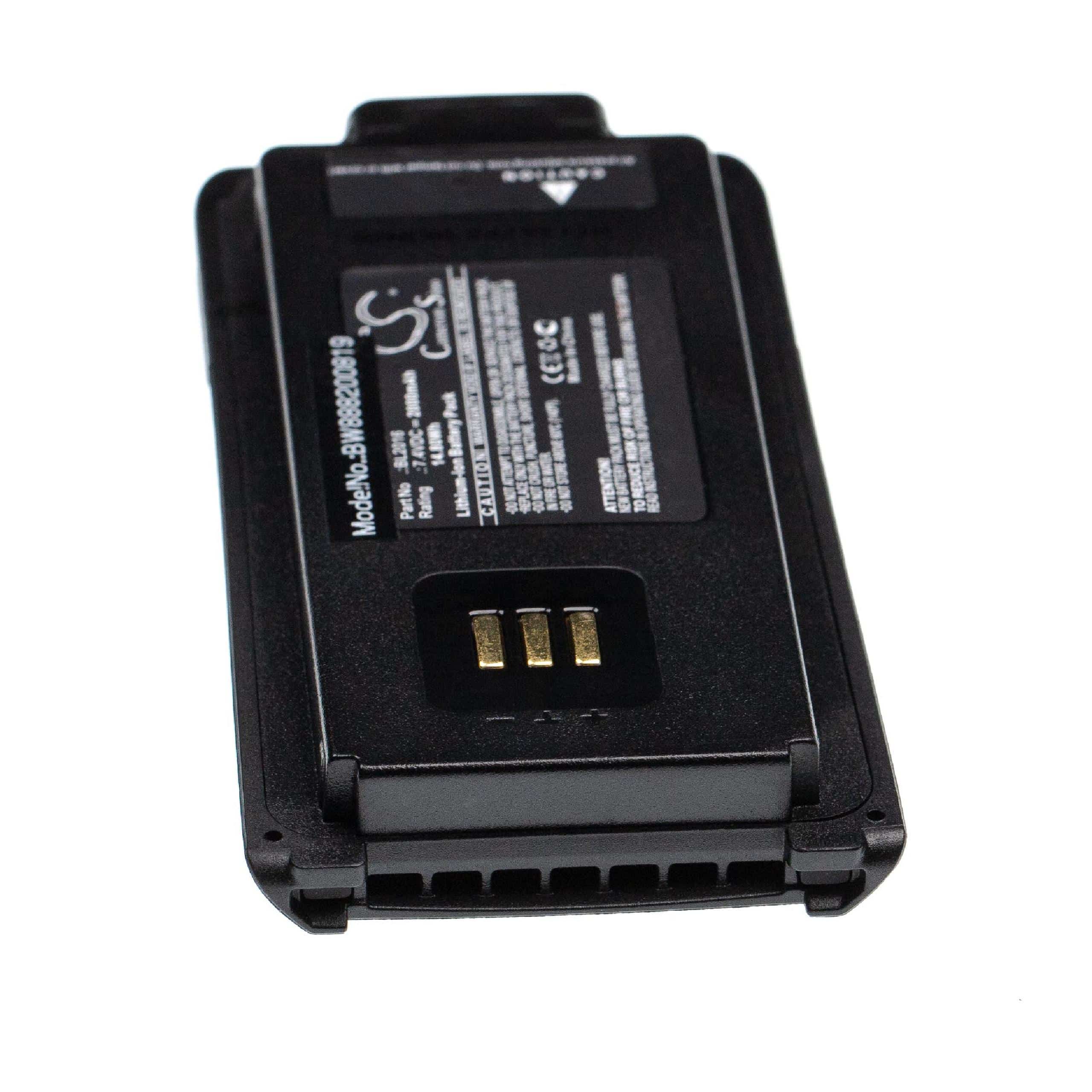 Batterie remplace Hytera BL2016, BL2015, BL3004, BL2509 pour radio talkie-walkie - 2000mAh 7,4V Li-ion