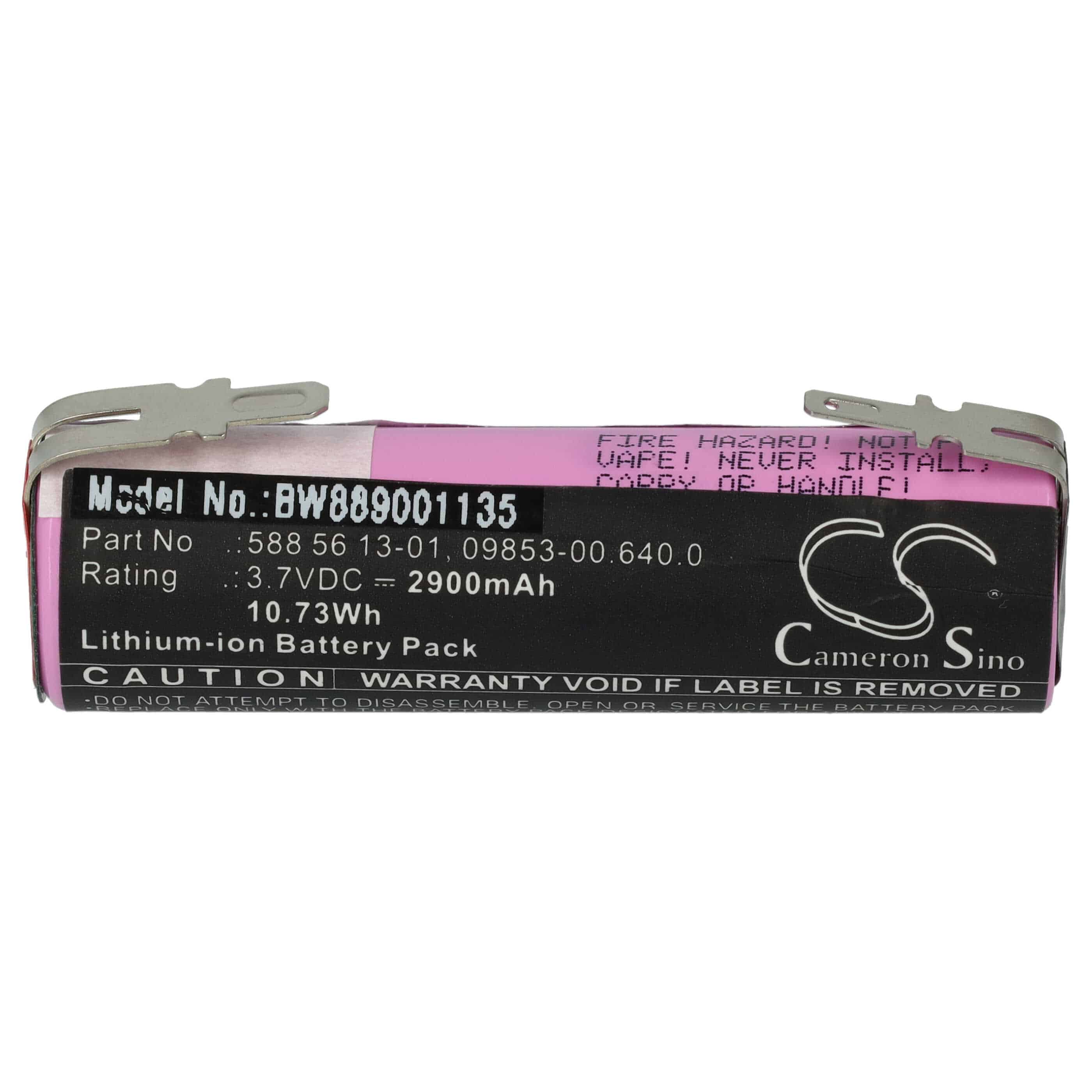 Battery replaces Gardena 09853-00.640.0, 588 56 13-01 - 2900 mAh 3.7 V Li-Ion