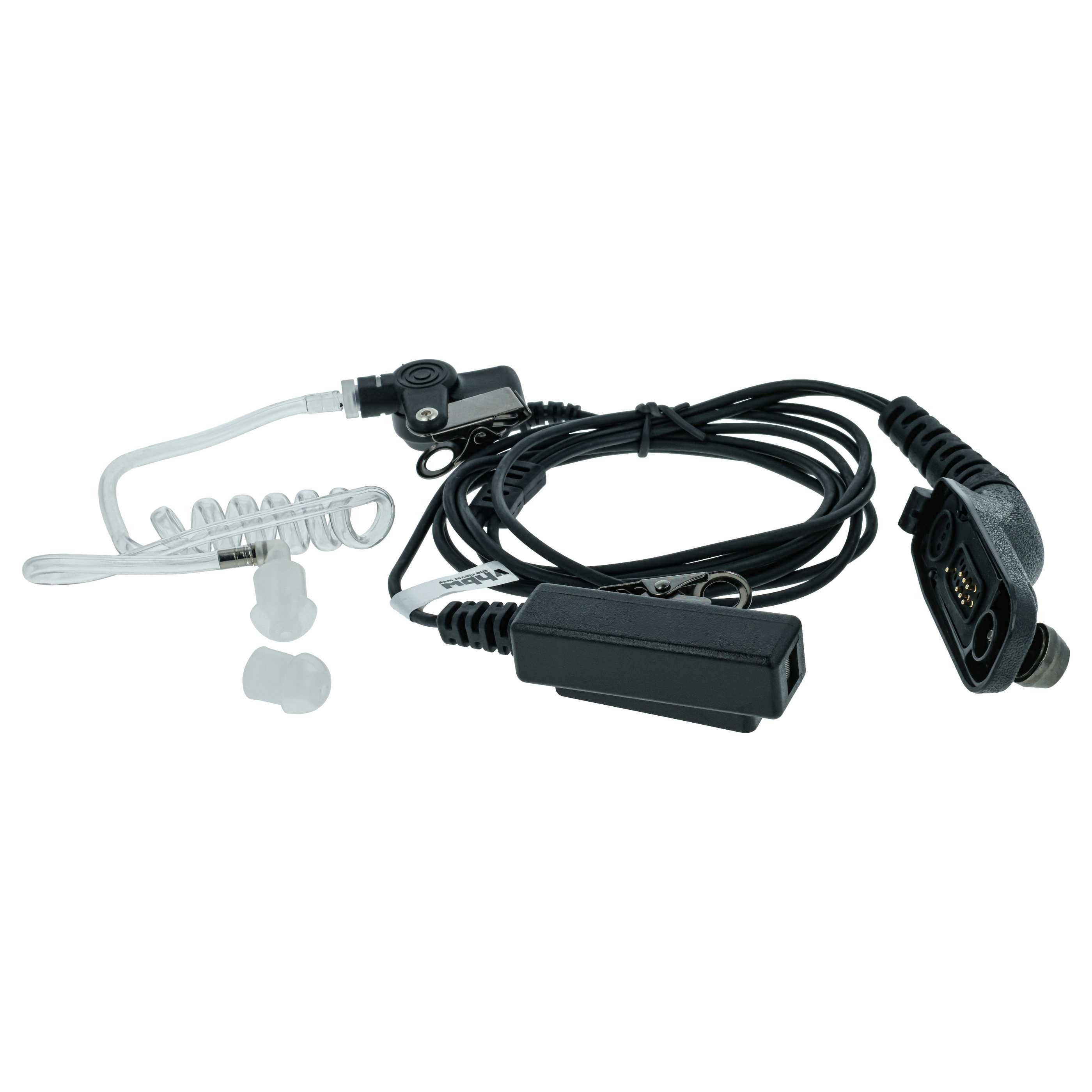 10x Security Radio Headset suitable for Motorola XiR P8200 - with PTT Microphone + Clip Mount + Phono Cable
