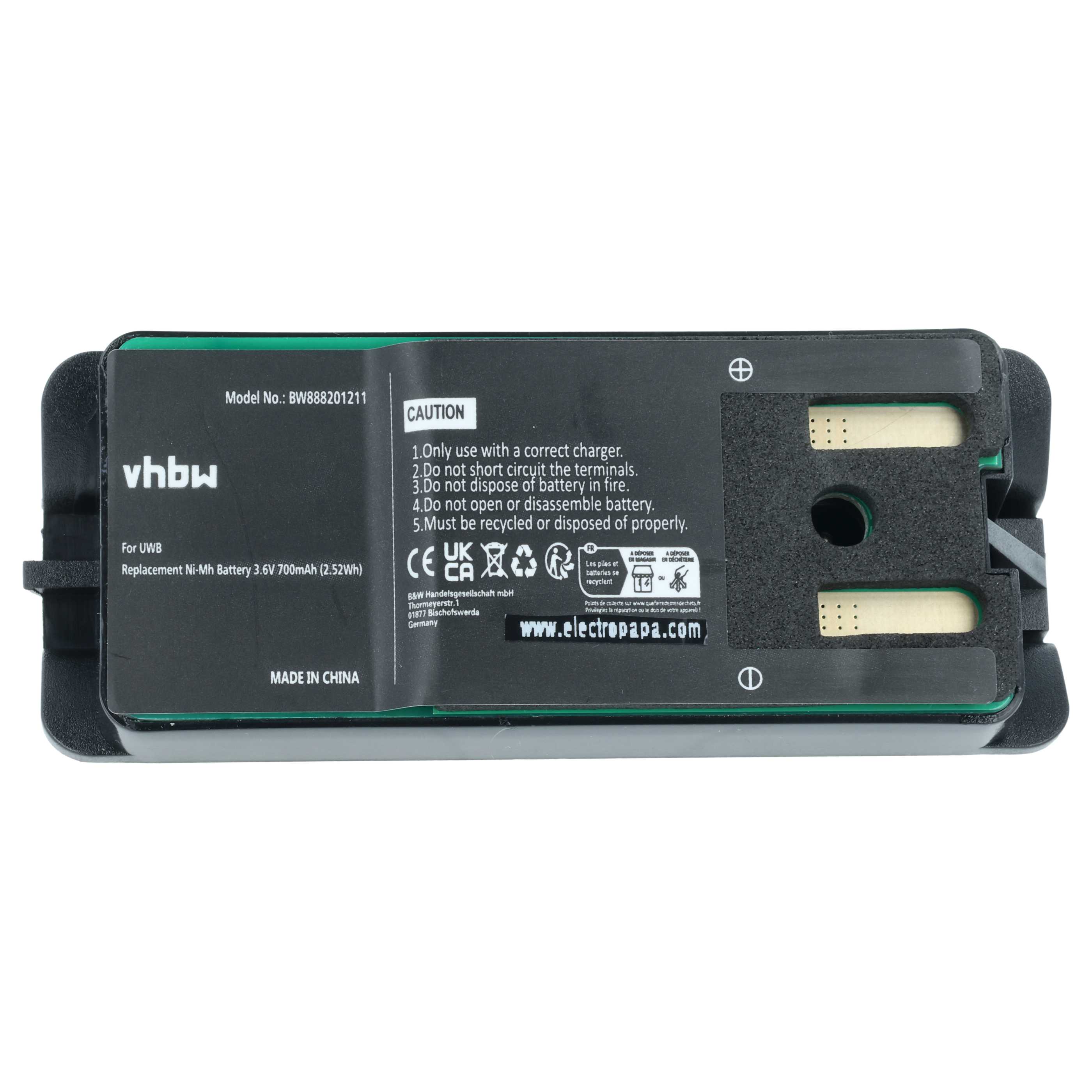 Radio Battery replaces JAY UWB - 700 mAh 3.6 V NiMH