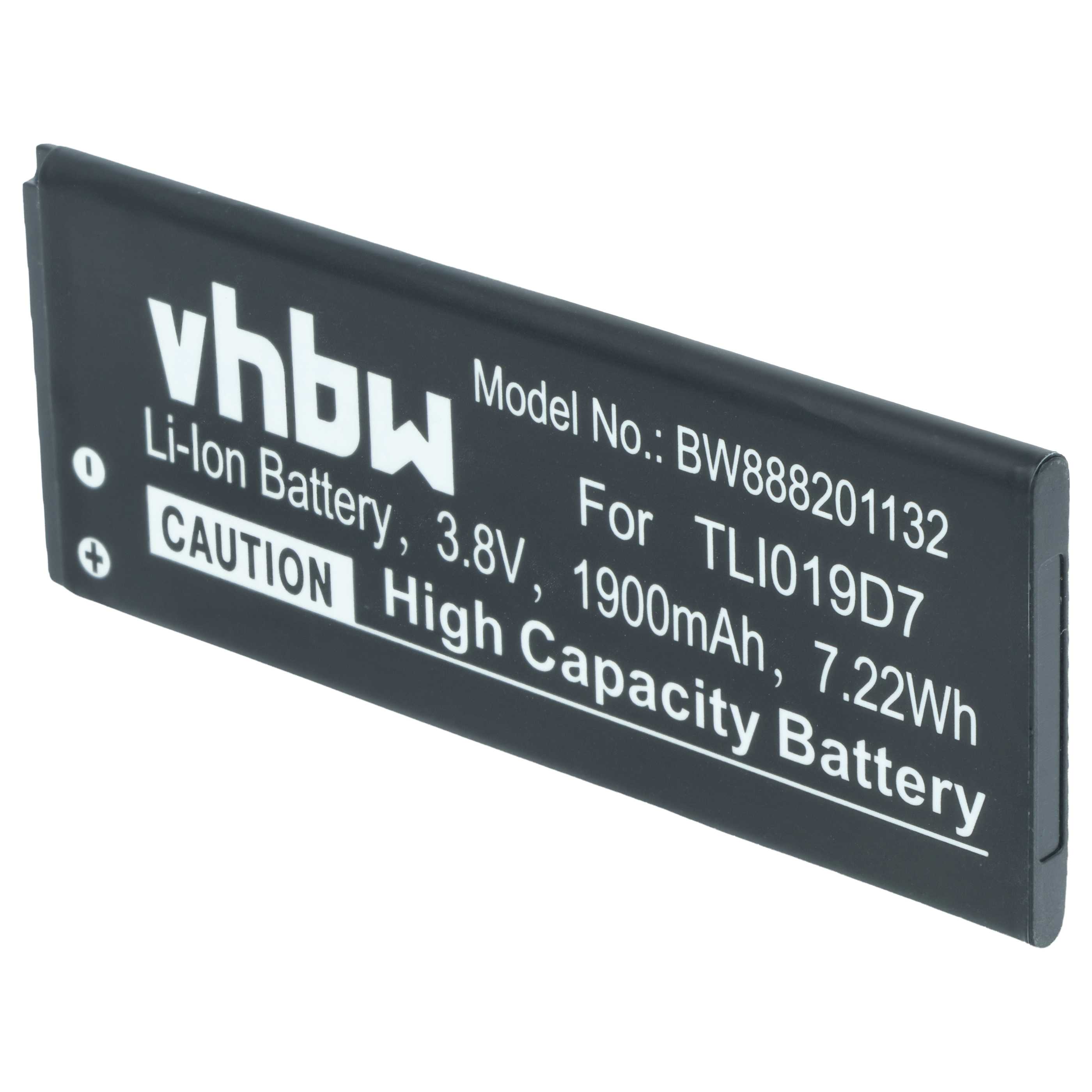 Batteria per cellulare Vodafone,, Telstra, TCL, Alcatel - 1900mAh 3,8V Li-Ion 