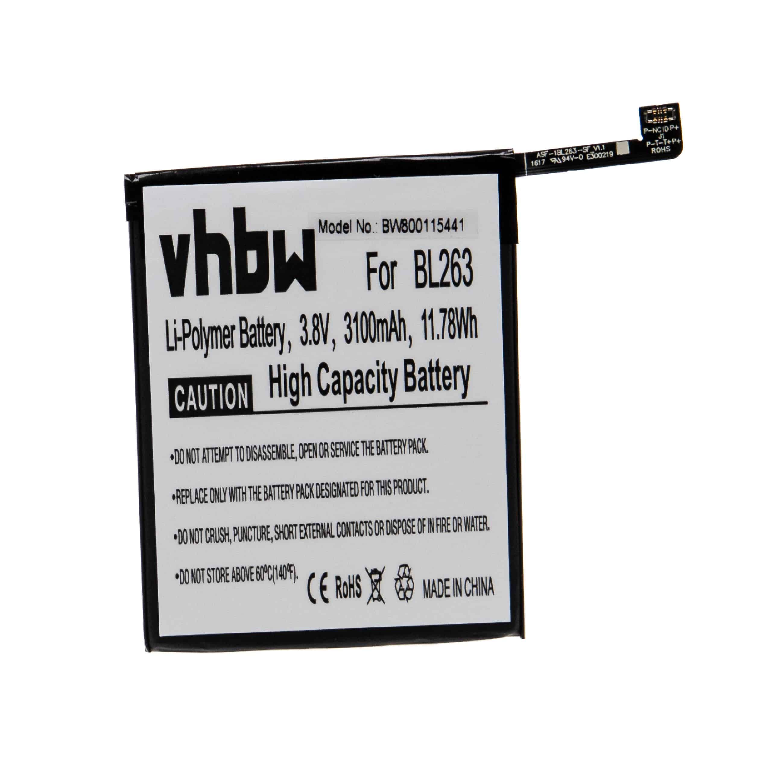 Akumulator do telefonu smartfona zamiennik Lenovo BL263 - 3100 mAh 3,85 V LiPo