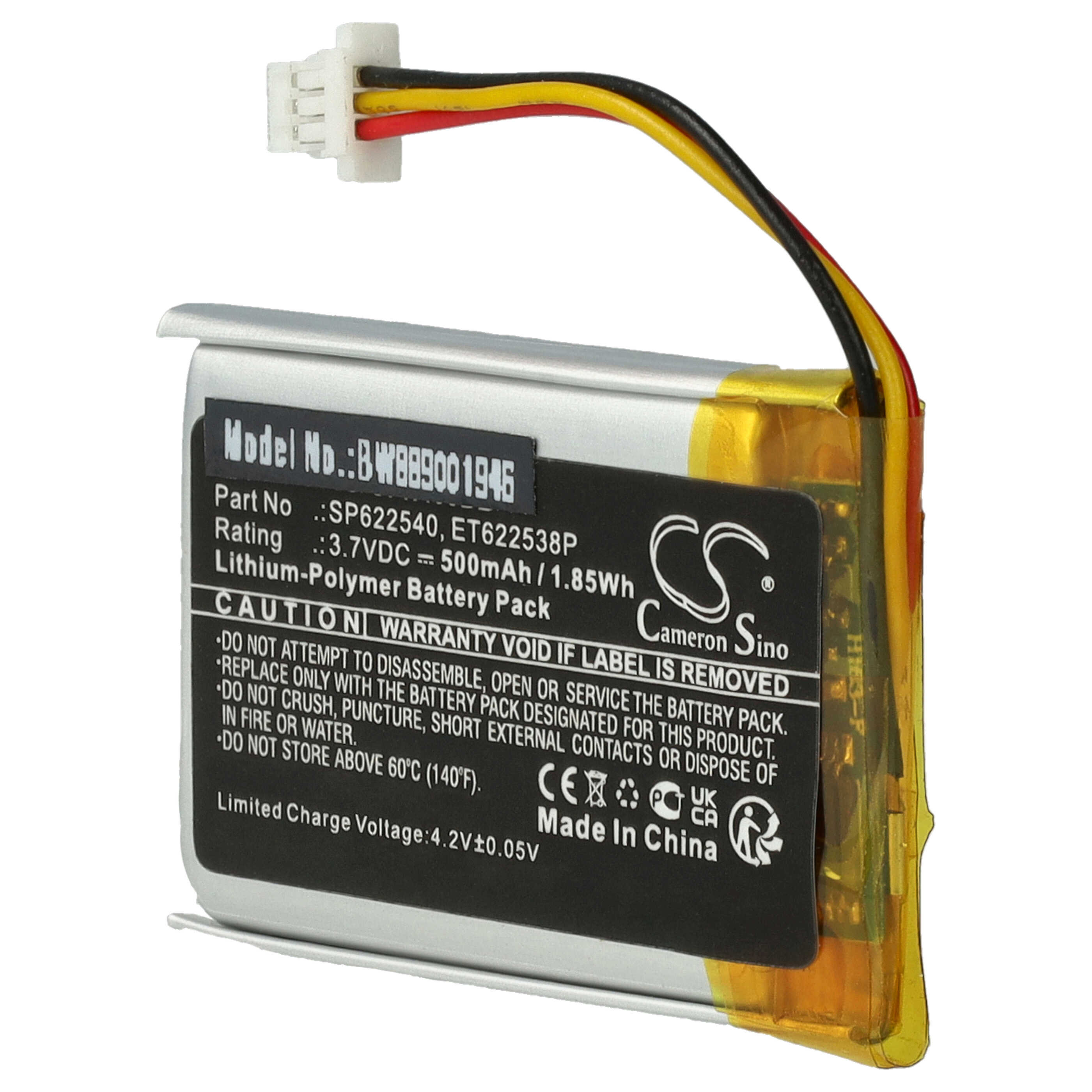 Battery replaces Opticon ET622538P, SP622540 for Opticon Barcode Scanner POS - 500 mAh 3.7 V