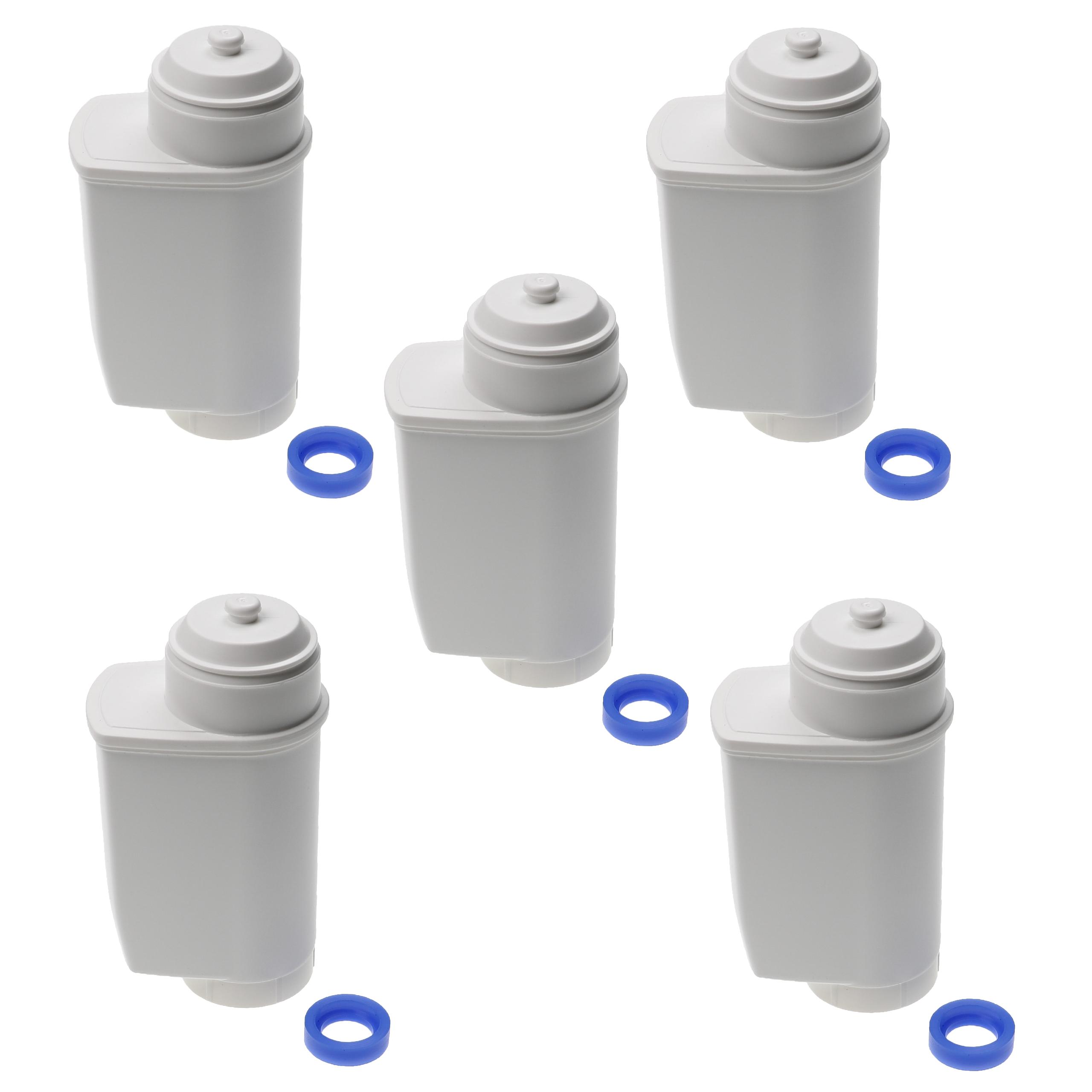 5x Water Filter replaces Siemens TZ70033 for Bosch Coffee Machine etc. - White
