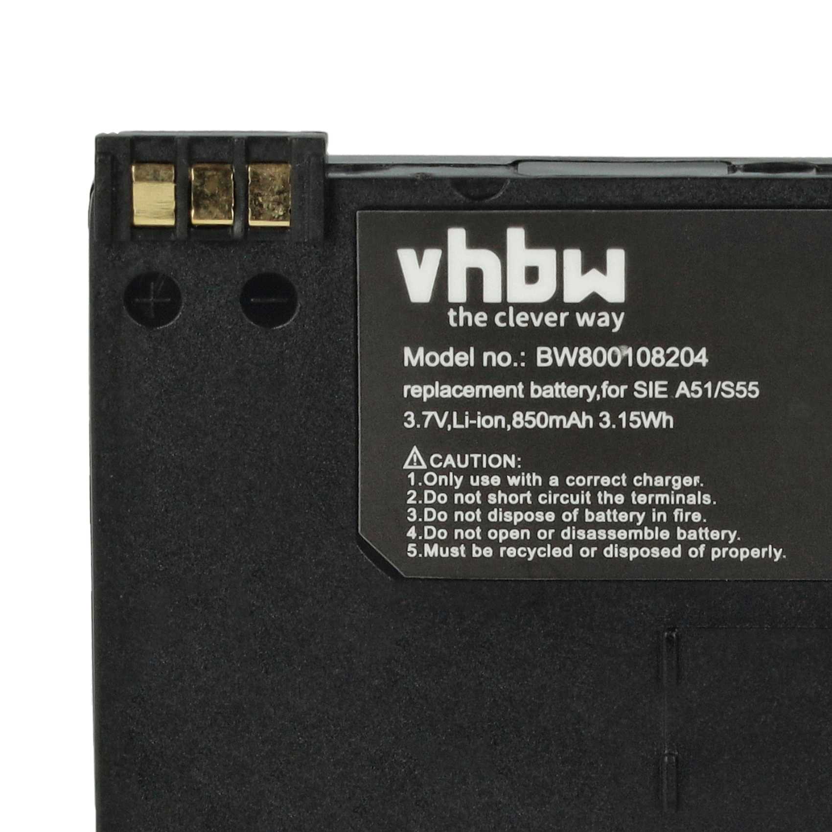Batterie remplace EBA-510 pour téléphone - 850mAh 3,7V Li-ion