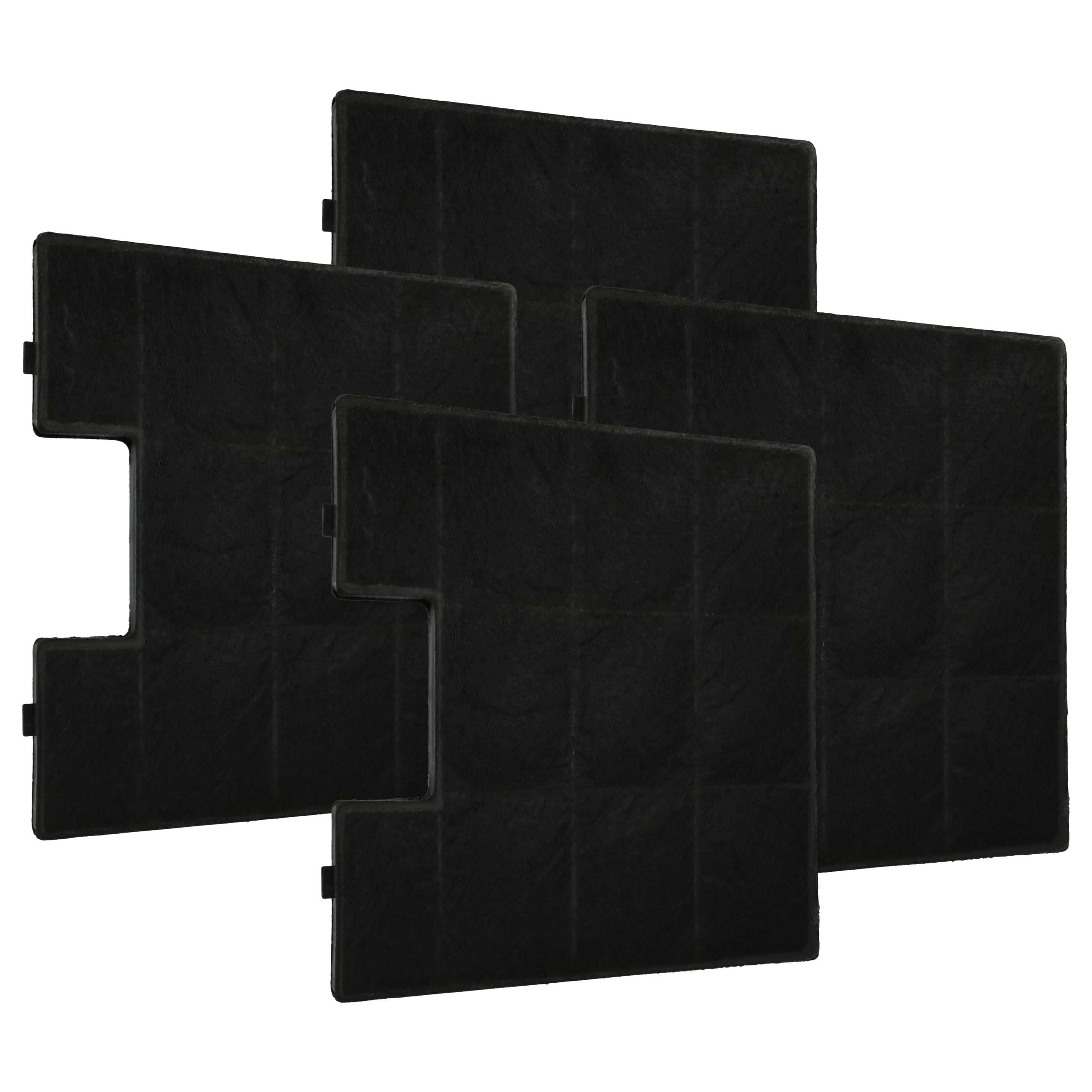 4x Filtres à charbon actif remplace Amica KF17147, KF17141 pour hotte Zelmer
