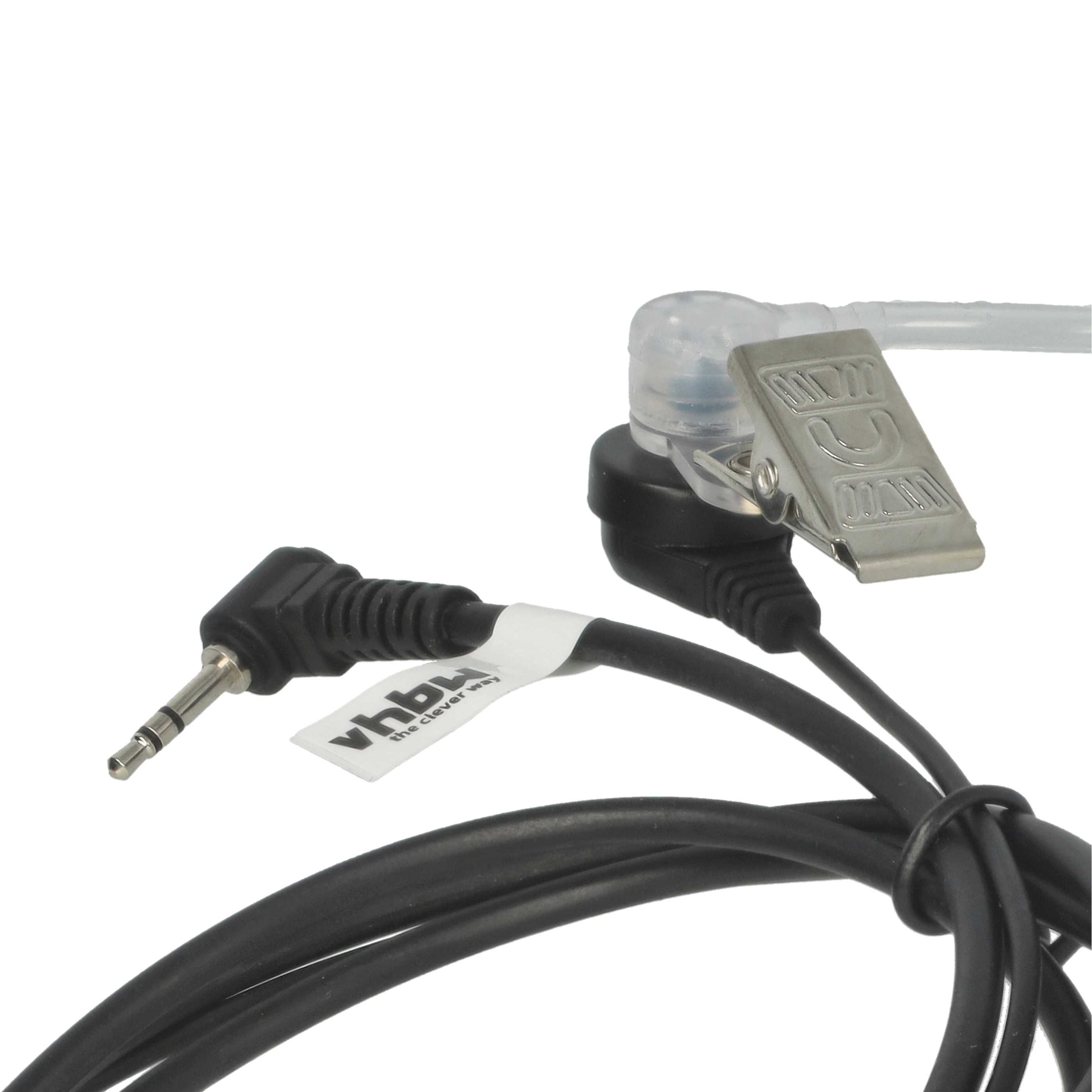 5x Security Headset suitable for Motorola PMR446 Radio - "Take Call Button", Clip Mount + Phono Cable