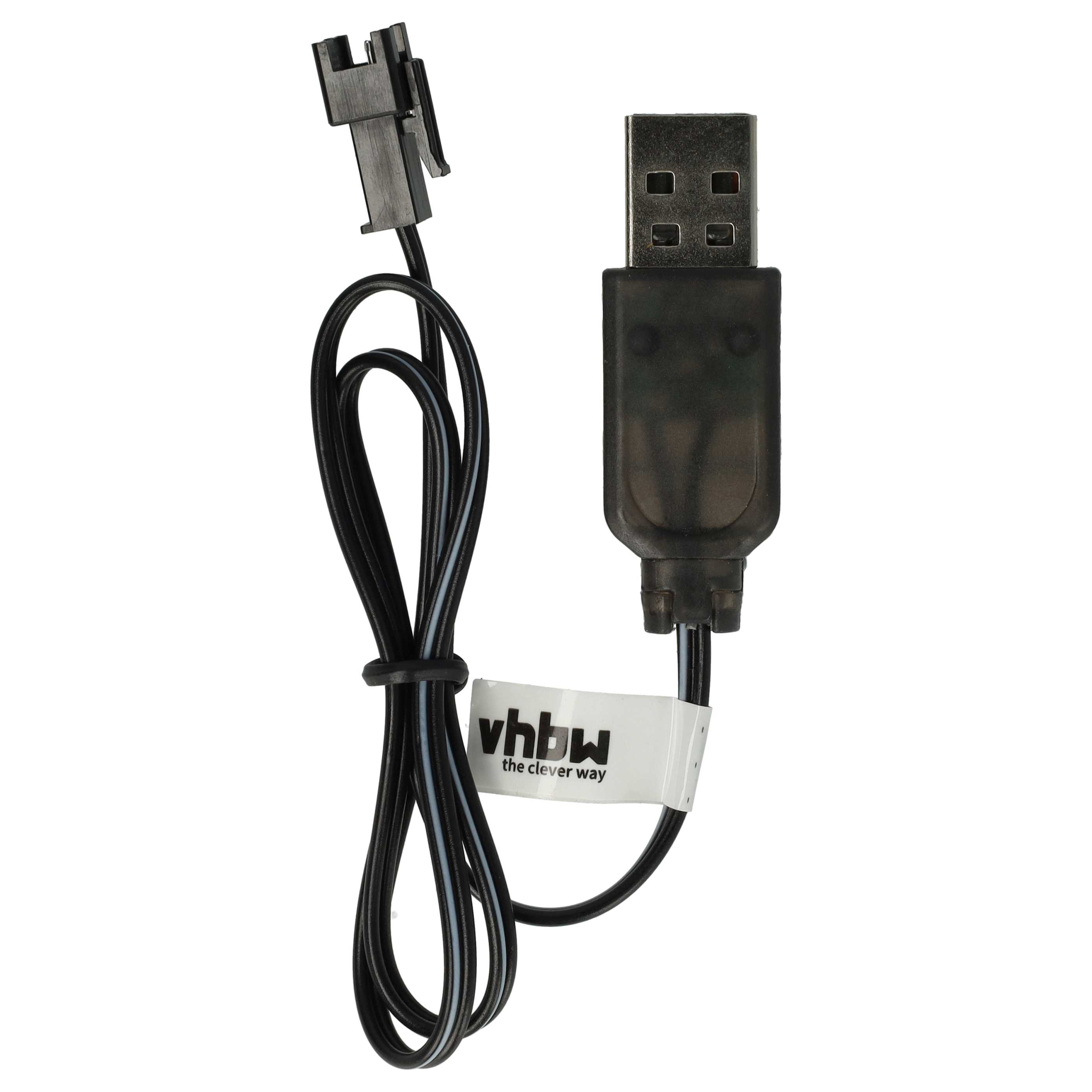 USB-Ladekabel passend für RC-Akkus mit SM-2P-Anschluss, RC-Modellbau Akkupacks - 60cm 3,6V
