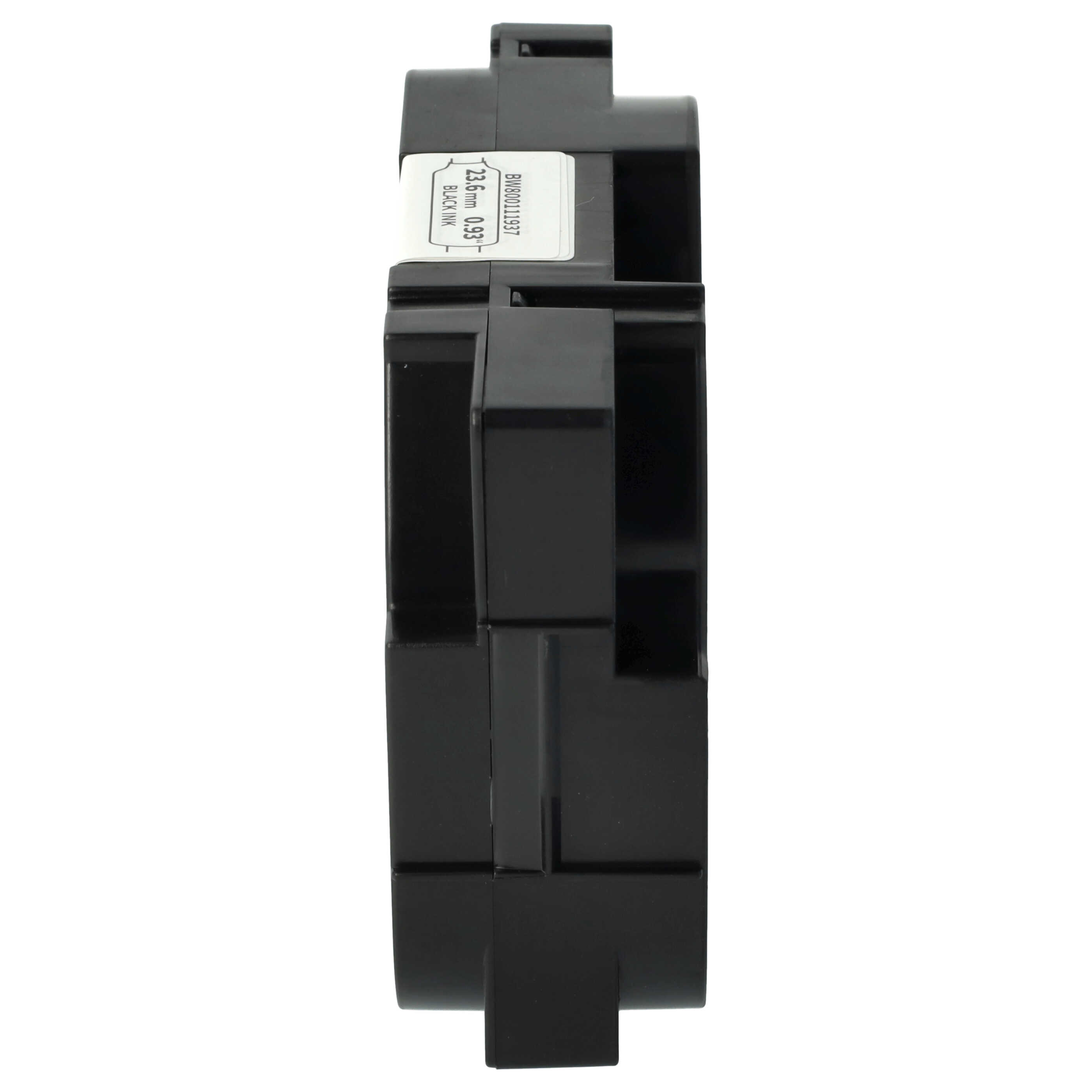 Label Tape as Replacement for Brother HSE-251 - 23.6 mm Black to White, Heat Shrink Tape, 23.6 mm