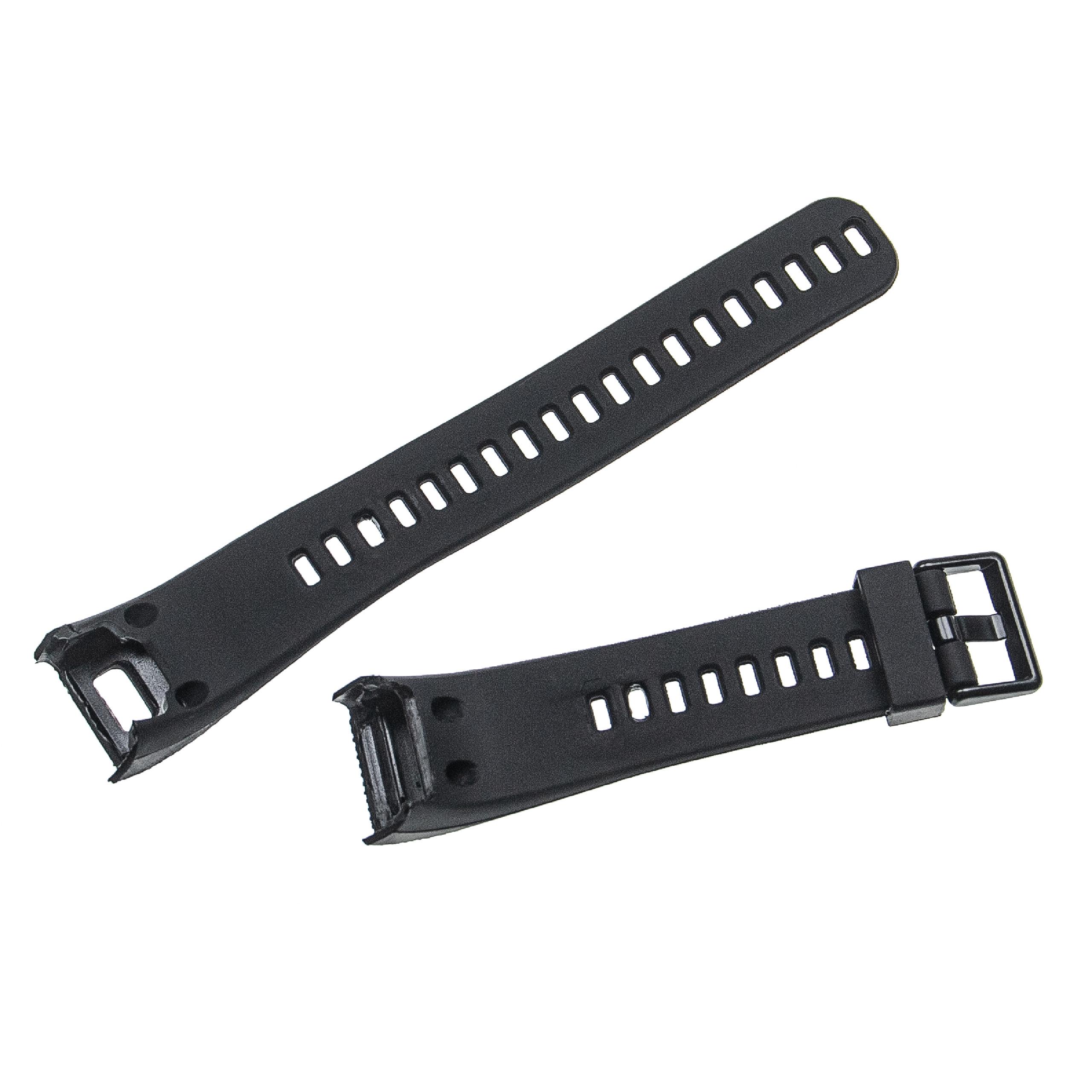 Armband für Garmin Vivosmart Smartwatch - 12,7 + 8,8 cm lang, 20mm breit, TPU, schwarz