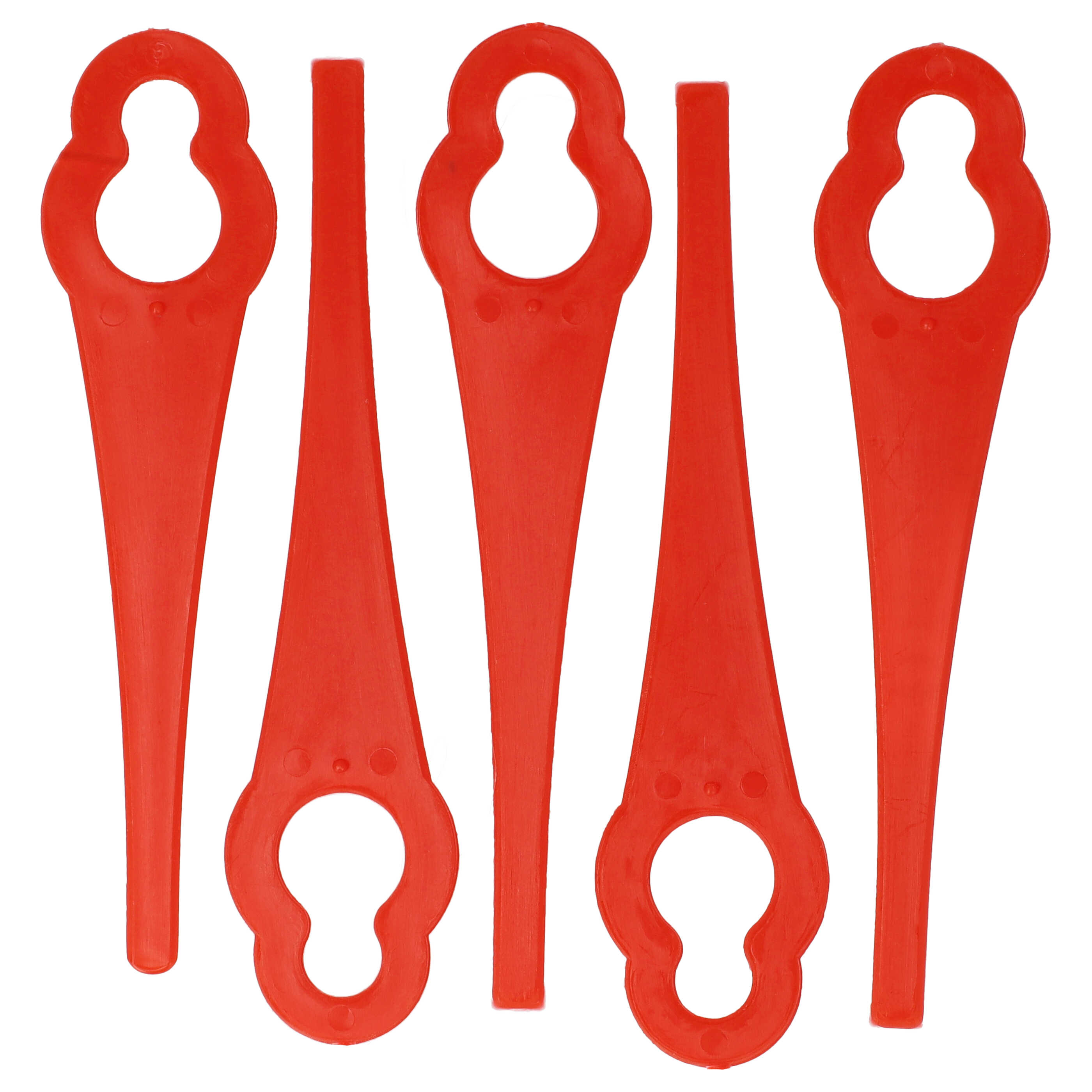 5x Exchange Blade replaces ALM BQ026 Cordless Strimmer etc.nylon / plasticred