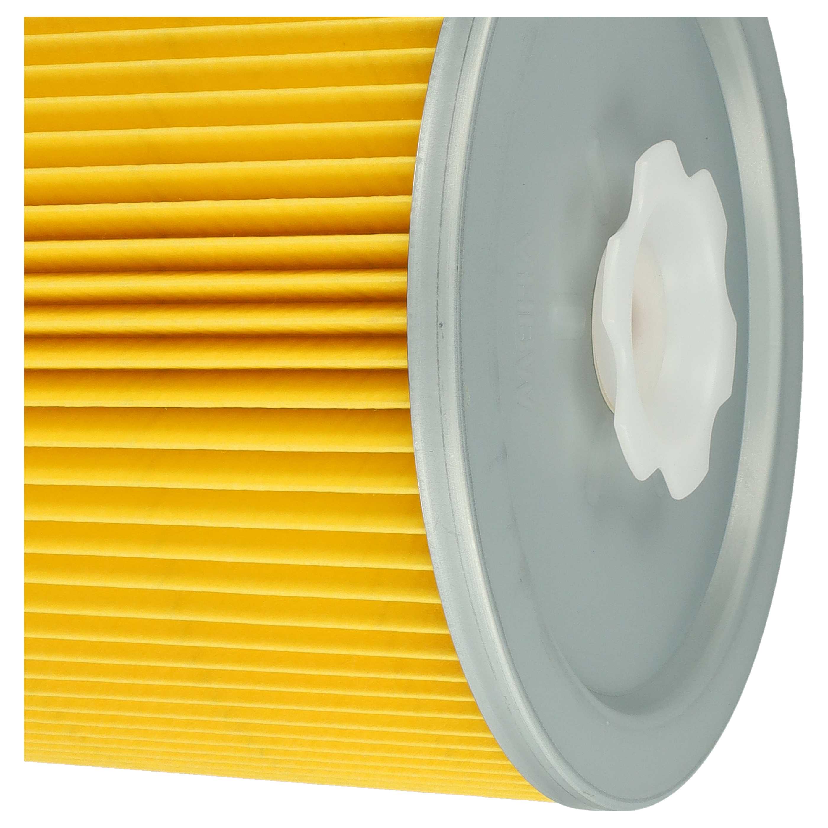 4x cartridge filter replaces Bosch 2 607 432 001, 2607432001 for Bosch Vacuum Cleaner, black / silver / yellow