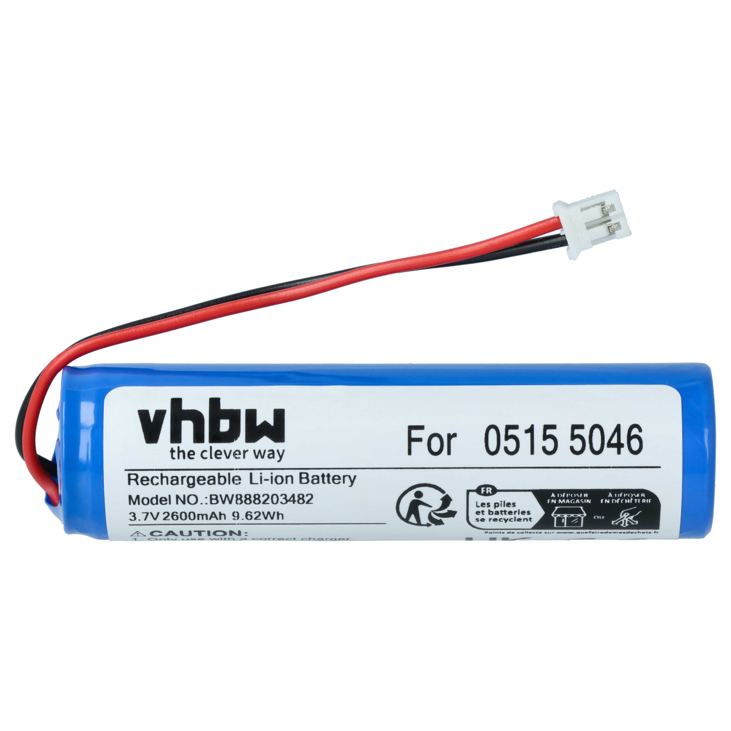 Messtechnik-Akku als Ersatz für Testo 0515 5046 für Testo - 2600mAh 3,7V Li-Ion