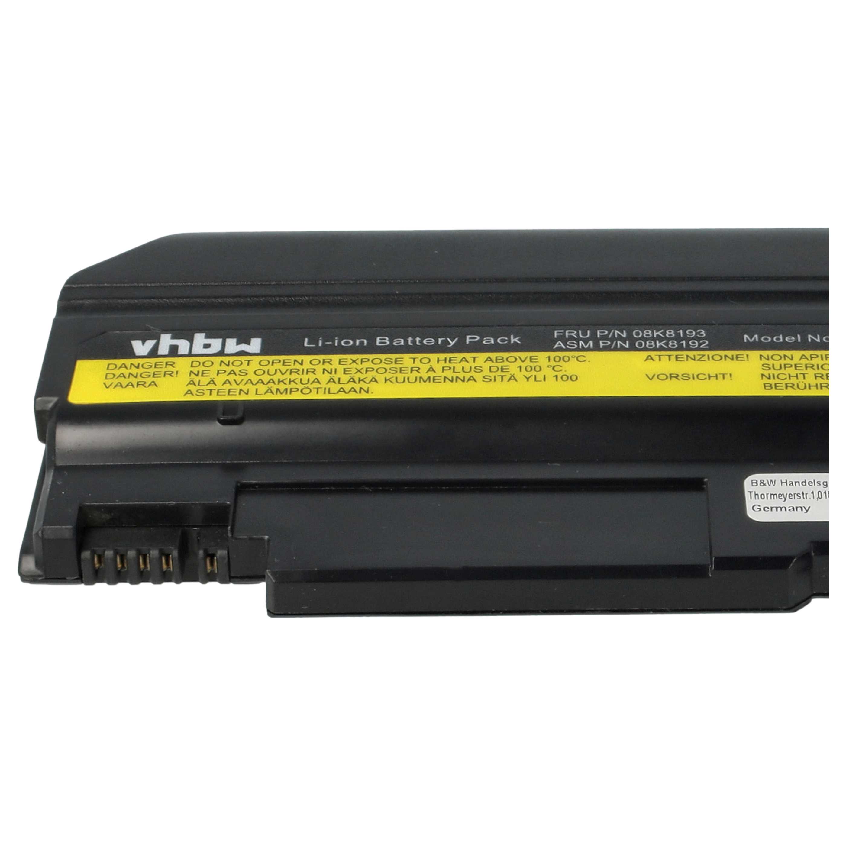 Akumulator do laptopa zamiennik IBM 08K8196, 08K8195, 08K8194, 08K8197 - 6600 mAh 10,8 V Li-Ion, czarny