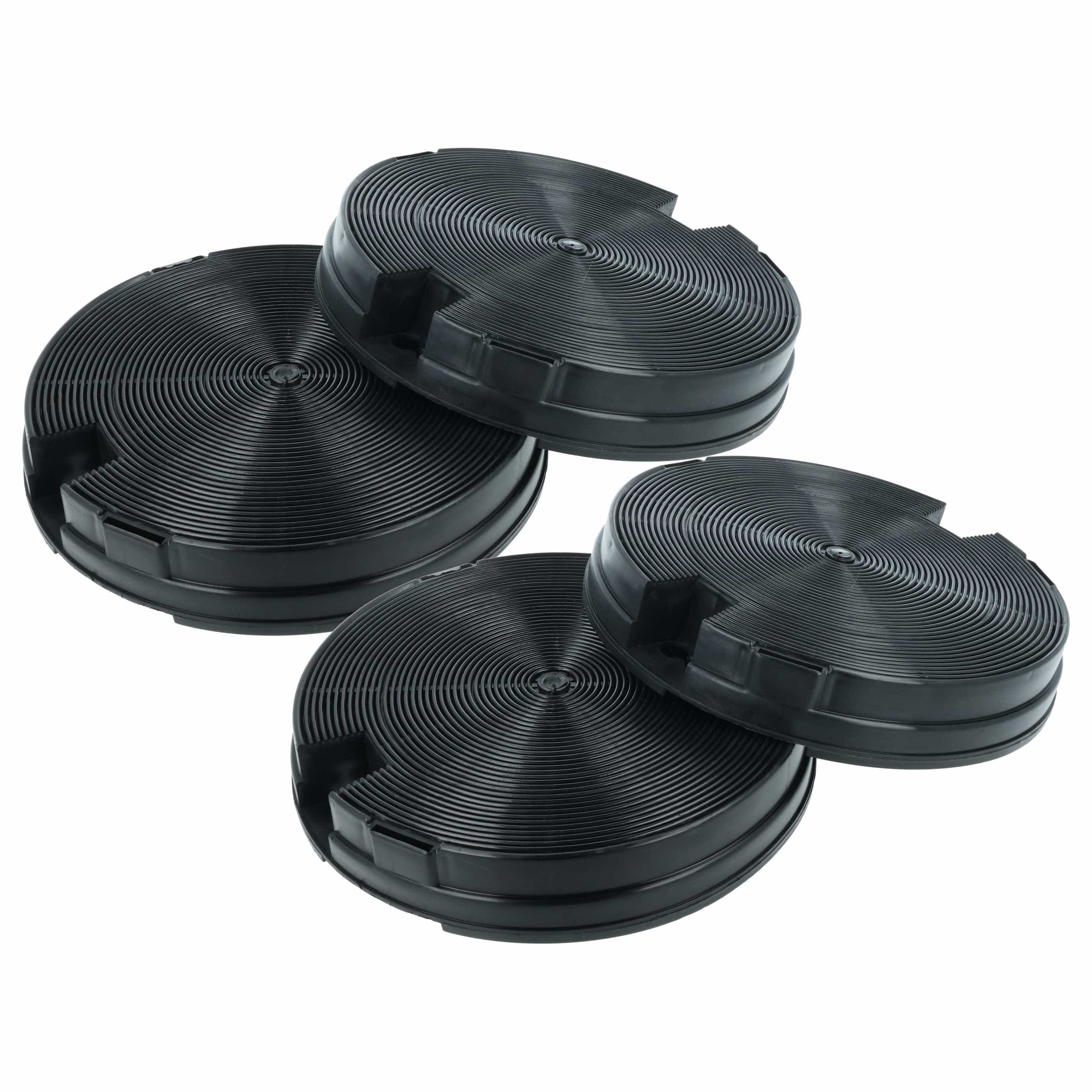 4x Filtres à charbon actif remplace AEG/Electrolux 5028203400, 9029793586, 5029065200 pour hotte Bauknecht