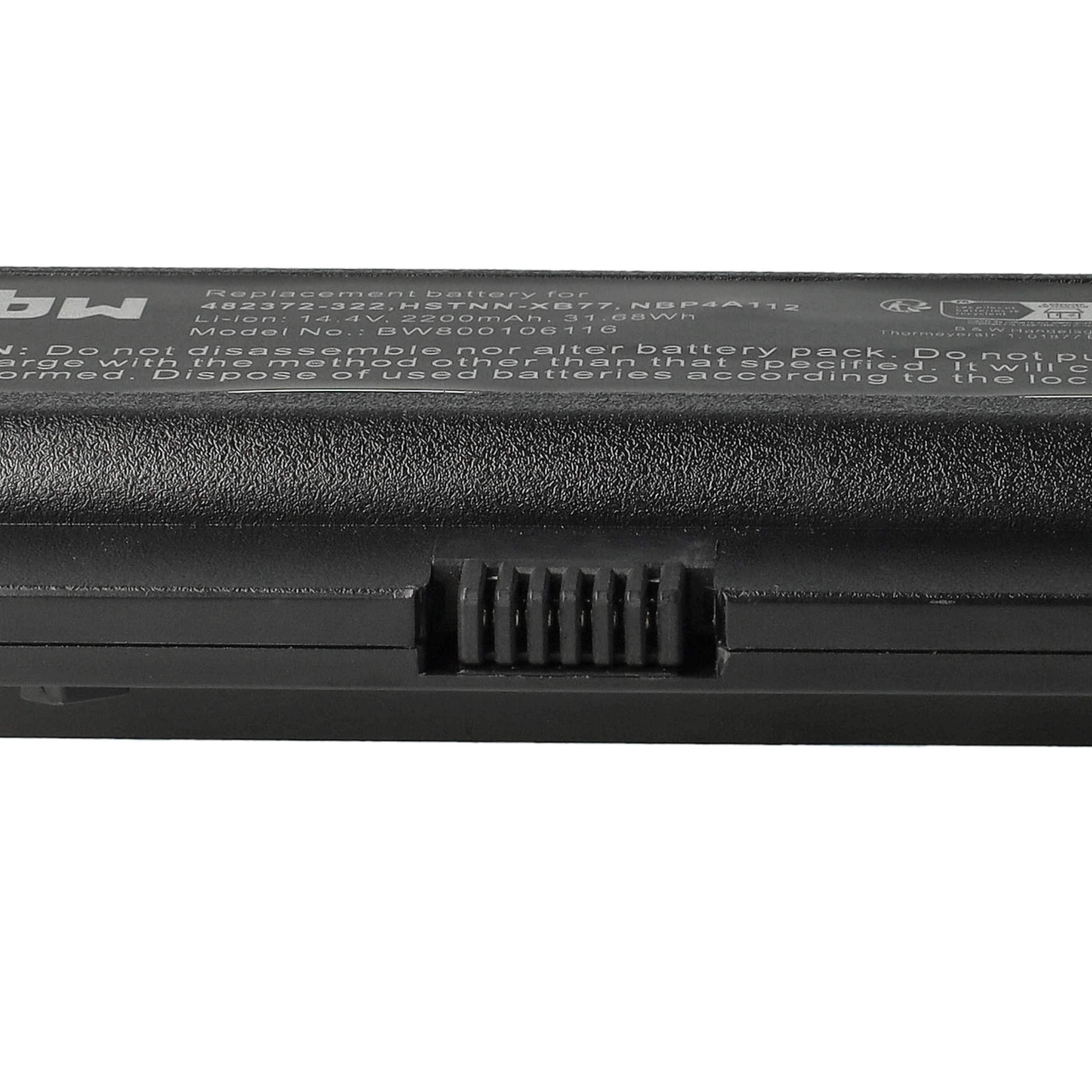 Akumulator do laptopa zamiennik HP 482372-322, 482372-361, 493202-001 - 2200 mAh 14,4 V Li-Ion, czarny