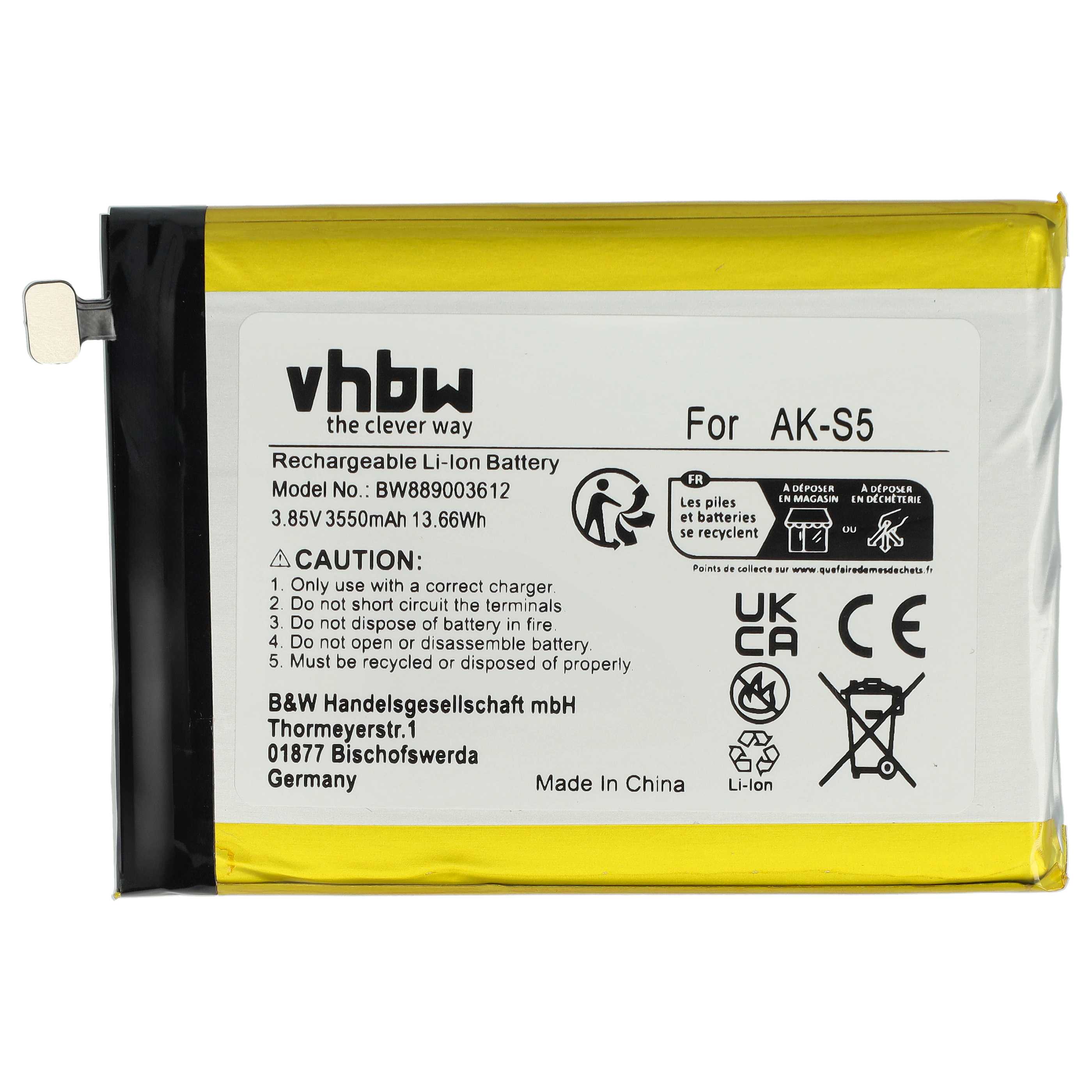 Akumulator do telefonu dla seniora zamiennik Emporia AK-S5, AK-S5-BC - 3550 mAh 3,85 V Li-Ion