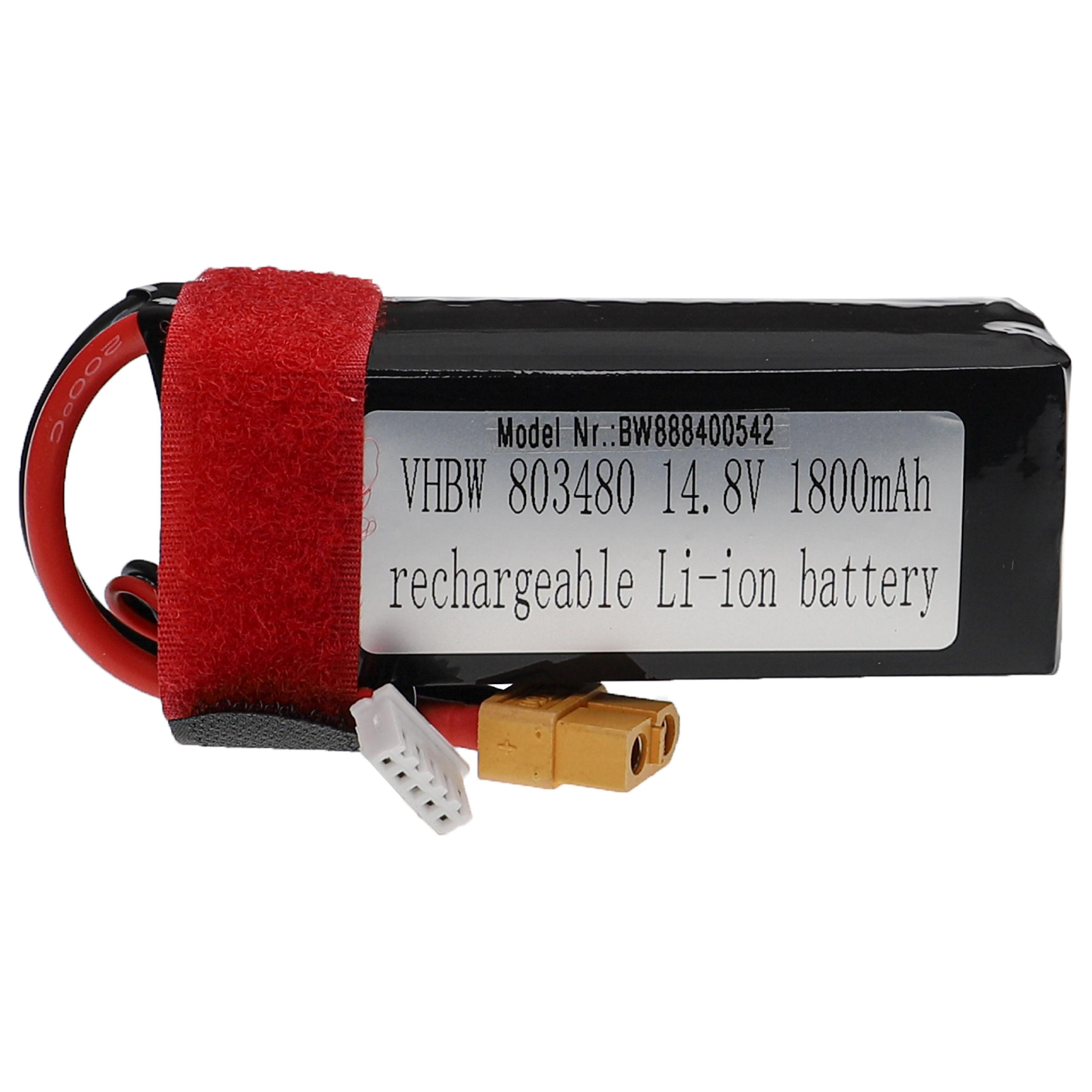 Batterie pour modèle radio-télécommandé - 1800mAh 14,8V Li-polymère, XT60