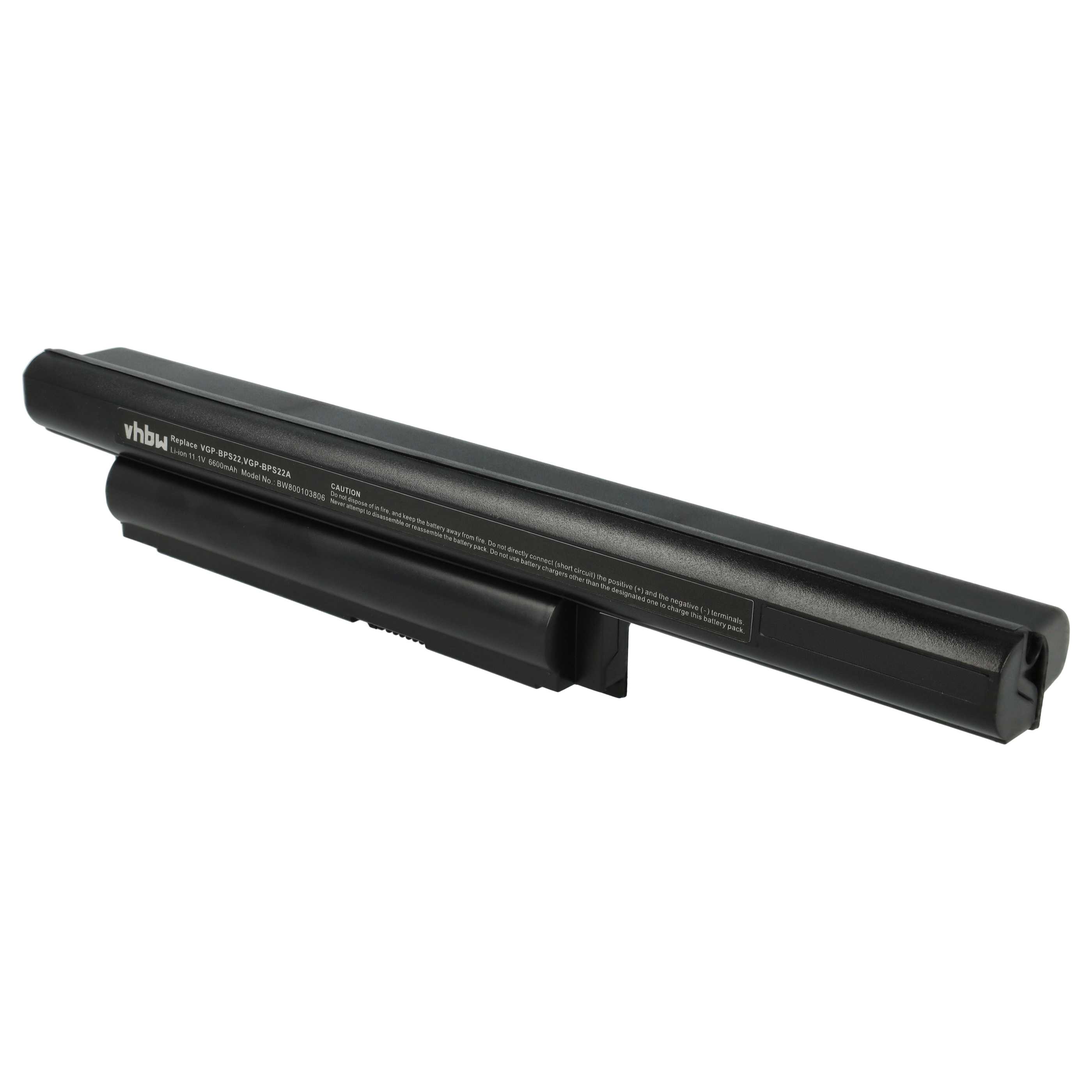 Akumulator do laptopa zamiennik Sony VGP-BPS22/A, VGP-BPL22, VGP-BPS22 - 6600 mAh 11,1 V Li-Ion, czarny