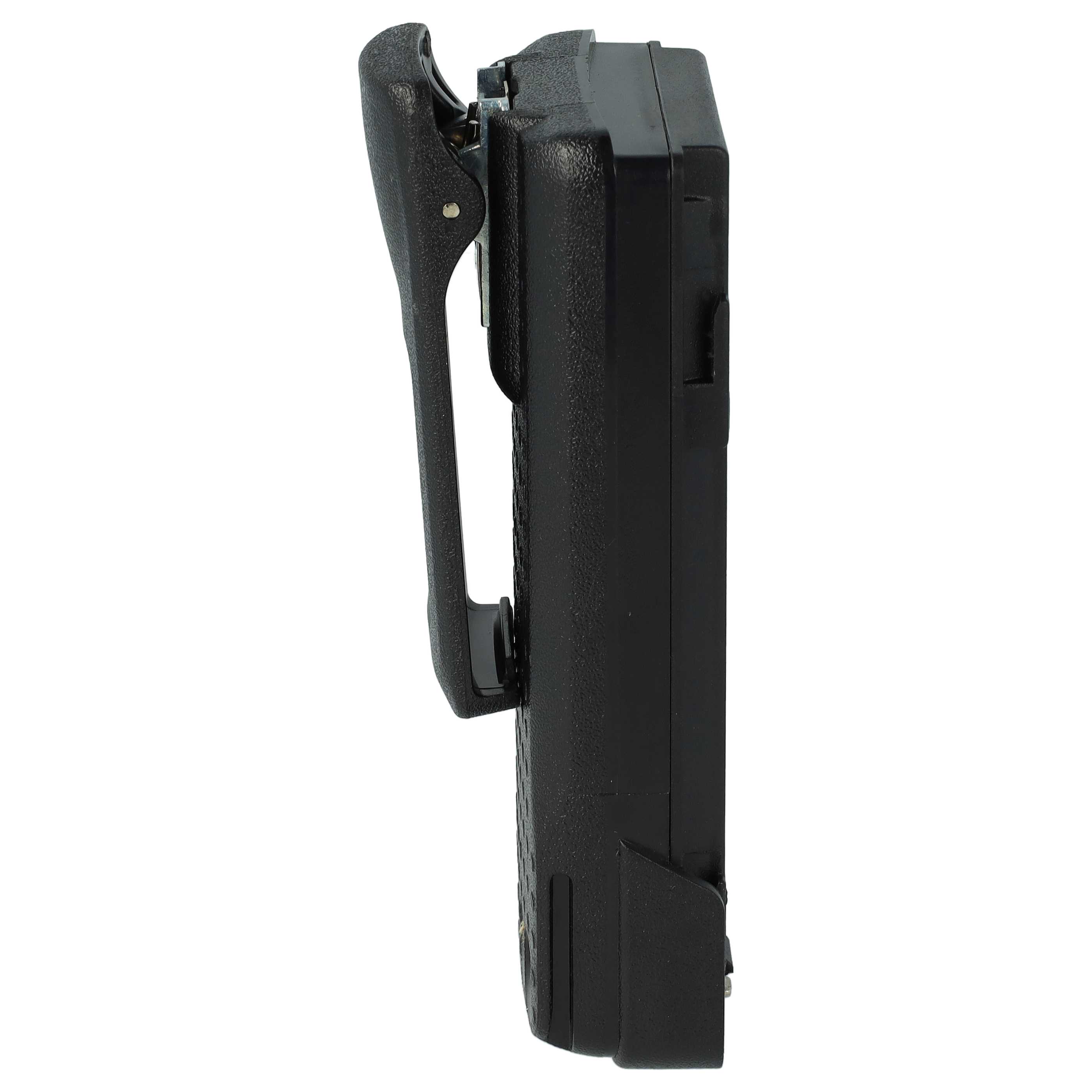 Radio Battery (5 Units) Replacement for Motorola PMNN441, PMNN4415 - 3000 mAh 7.2 V Li-Ion + Belt Clip