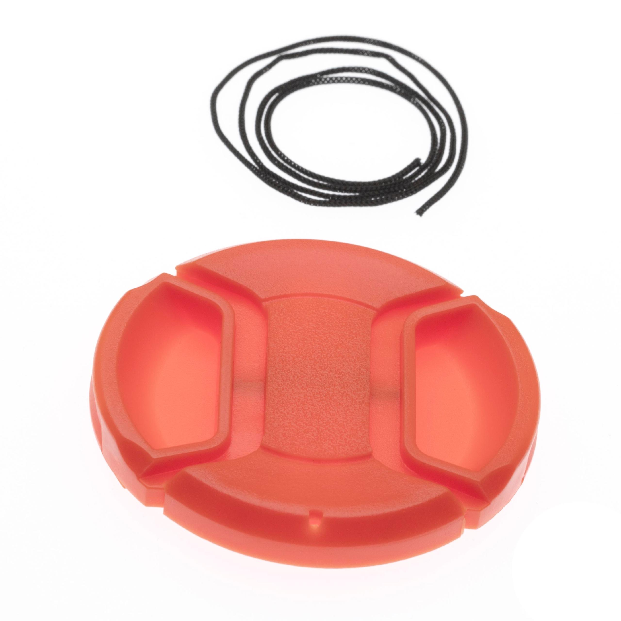 Lens Cap 55 mm - with Inner Handle, Plastic, Red