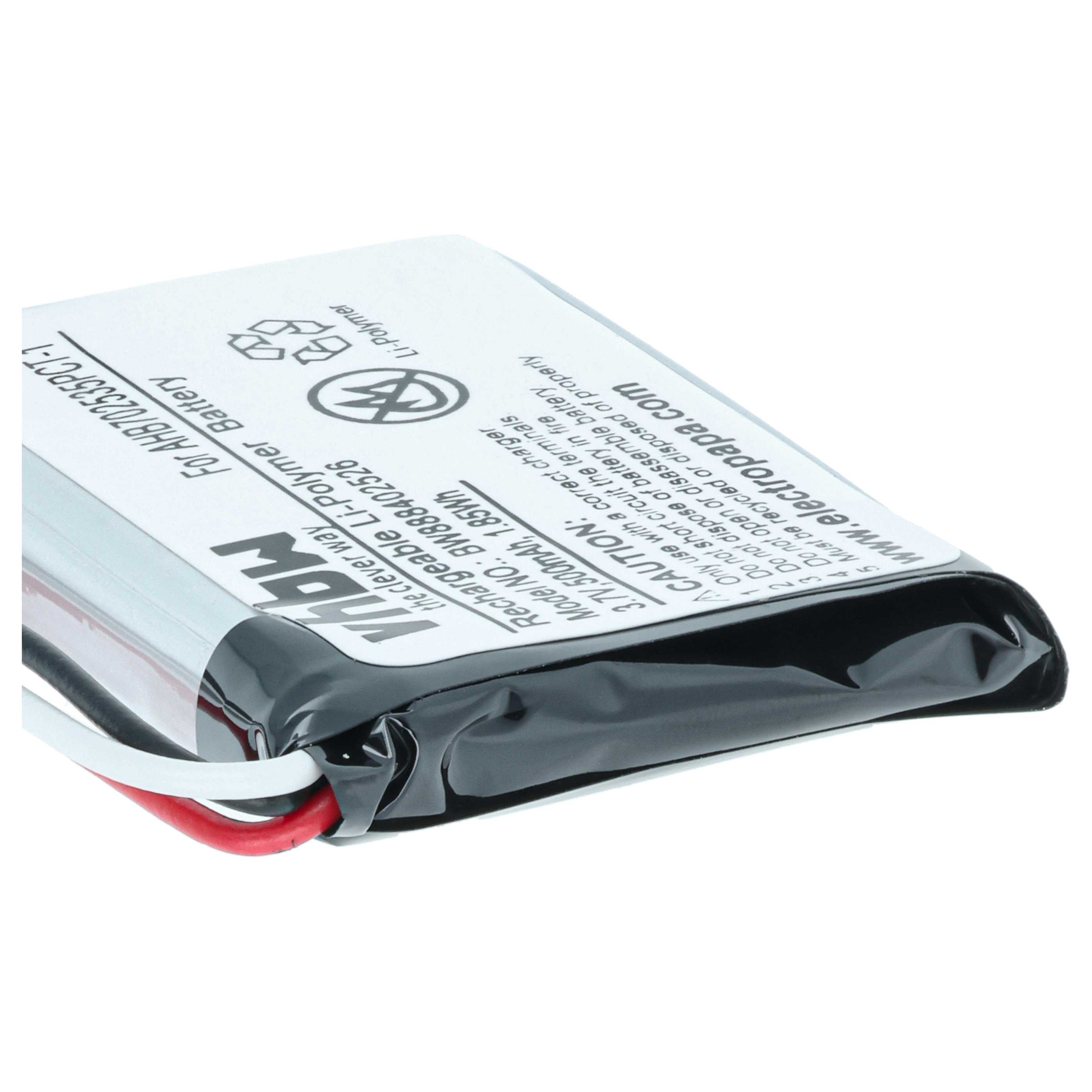 Akumulator do słuchawek bezprzewodowych zamiennik Sennheiser AHB702535PCT-01 - 500 mAh 3,7 V LiPo