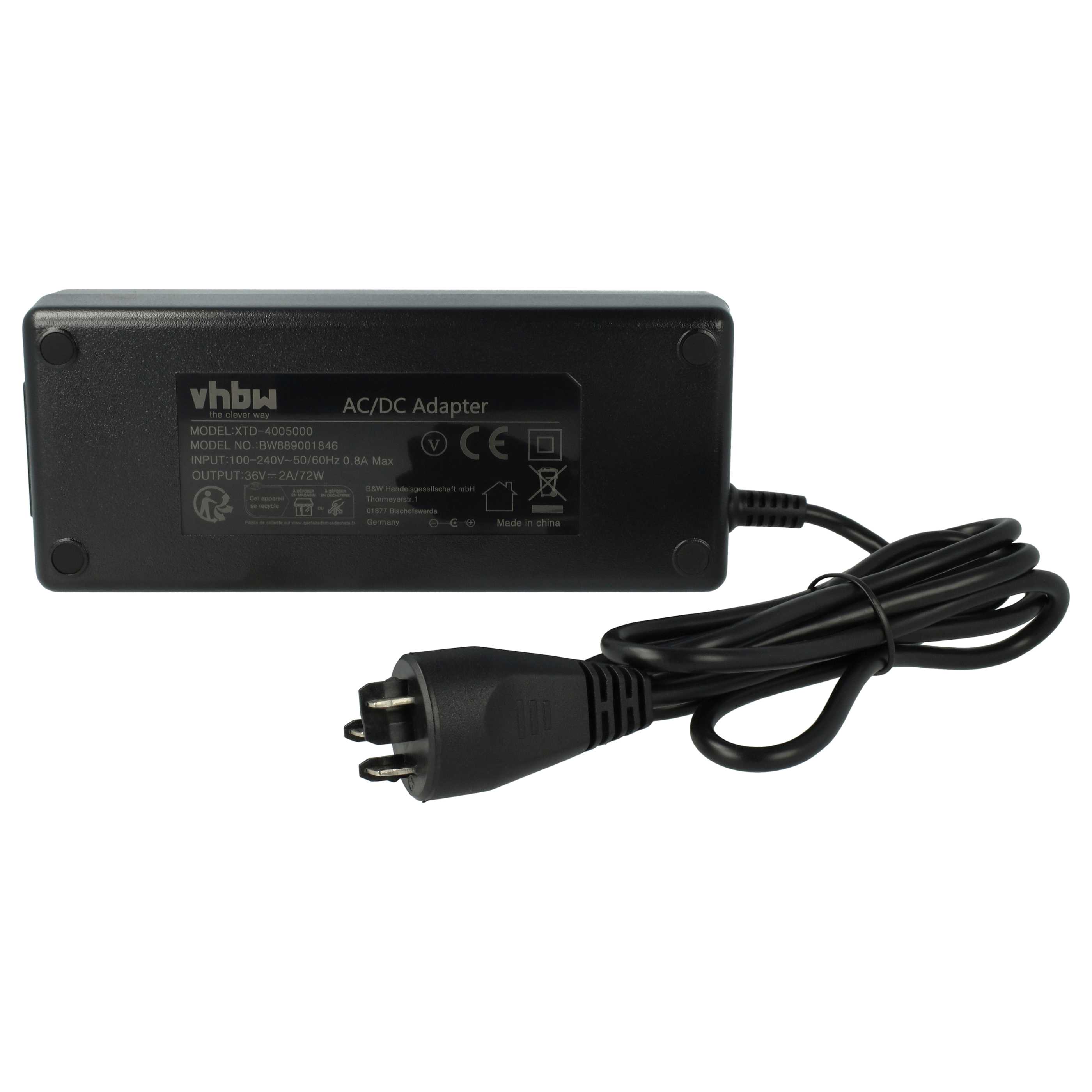 Charger replaces Bosch BCS220, 0 275 007 907 for Li-Ion E-Bike Battery - For 36 V Batteries, 2.0 A