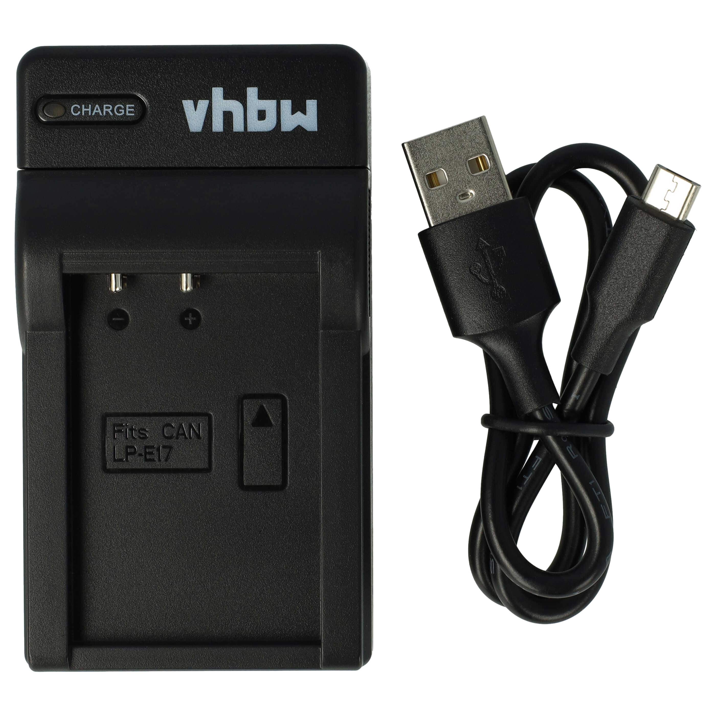 Battery Charger USB-C + Cable USB-C replaces Canon LC-E17, LC-E17C for Saramonic Digital Camera etc. - 0.5 A