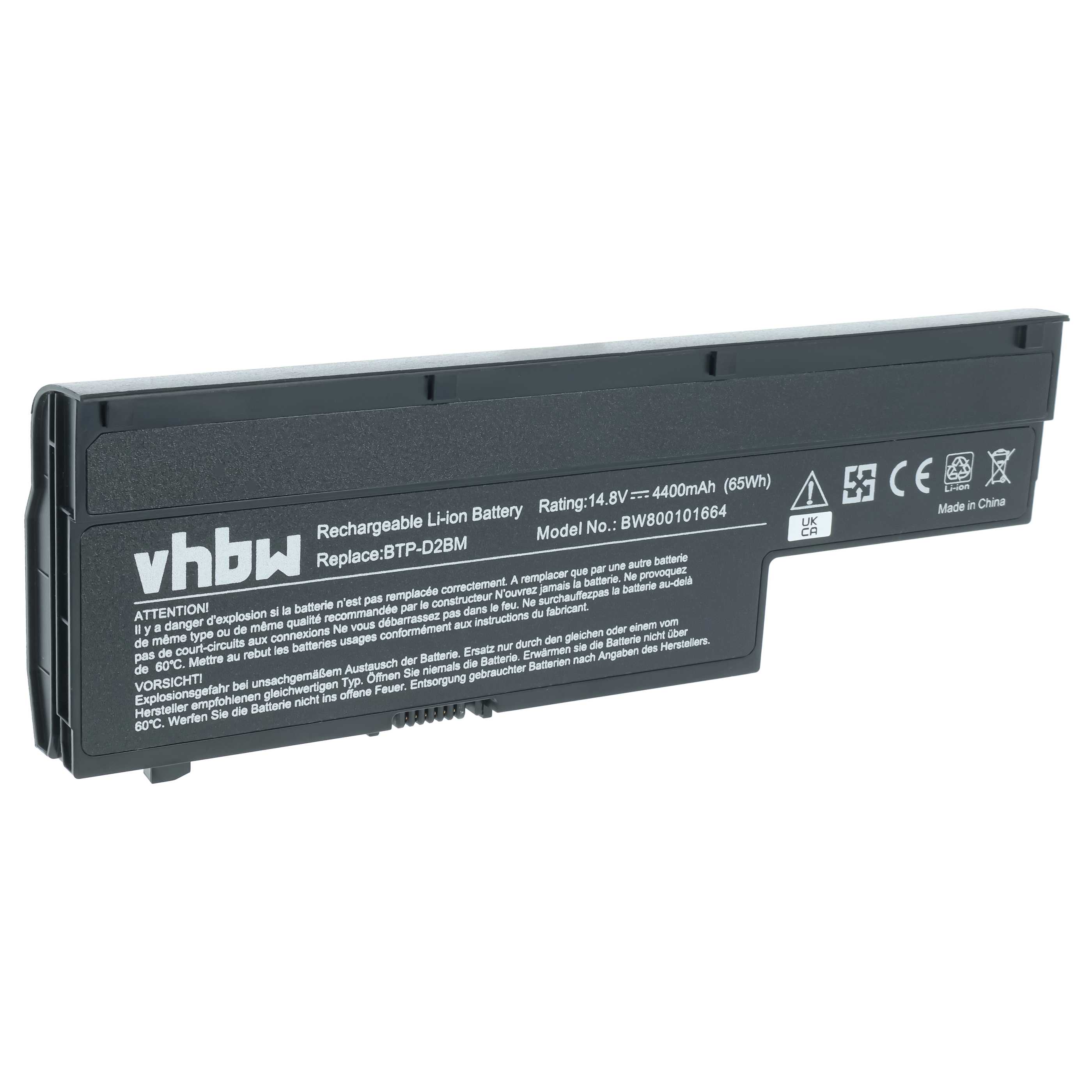 Notebook Battery replaces Medion 40029779, BTP-CMBM, 40027608, 40026269 - 4400 mAh 14.8 V Li-Ion, black
