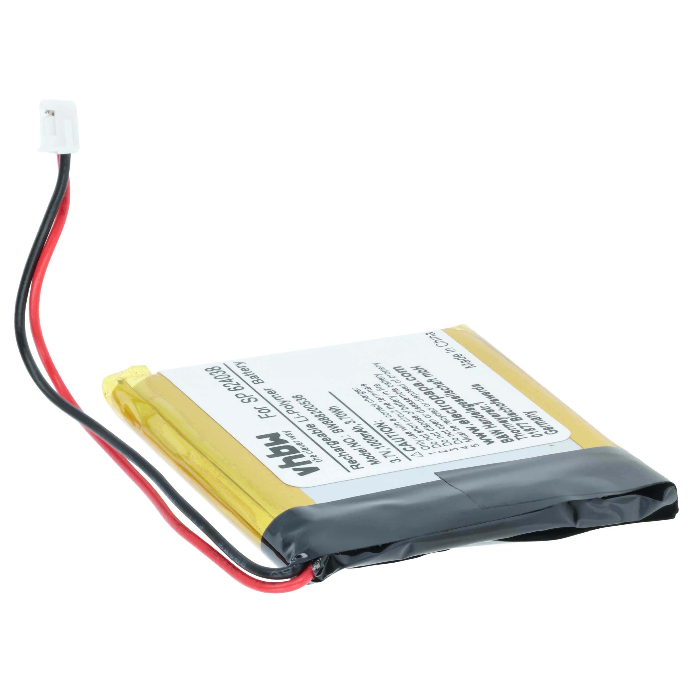 Batteria sostituisce Sony SM-03, LIS1662HNPC, 1588-0911 per auricolari cuffie - 1000mAh 3,7V Li-Poly