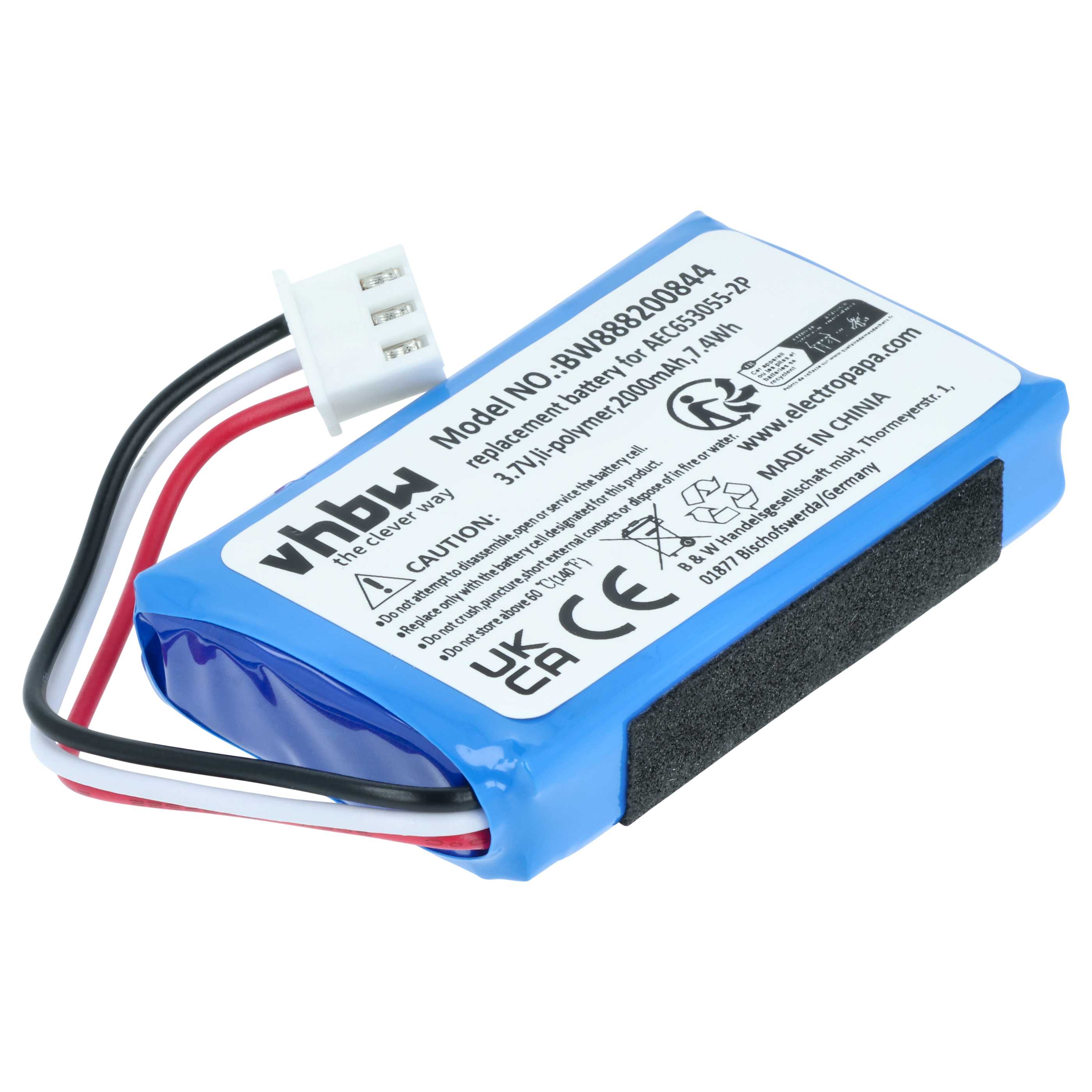 Akumulator do głośnika zamiennik JBL AEC653055-2P - LiPo 2000mAh