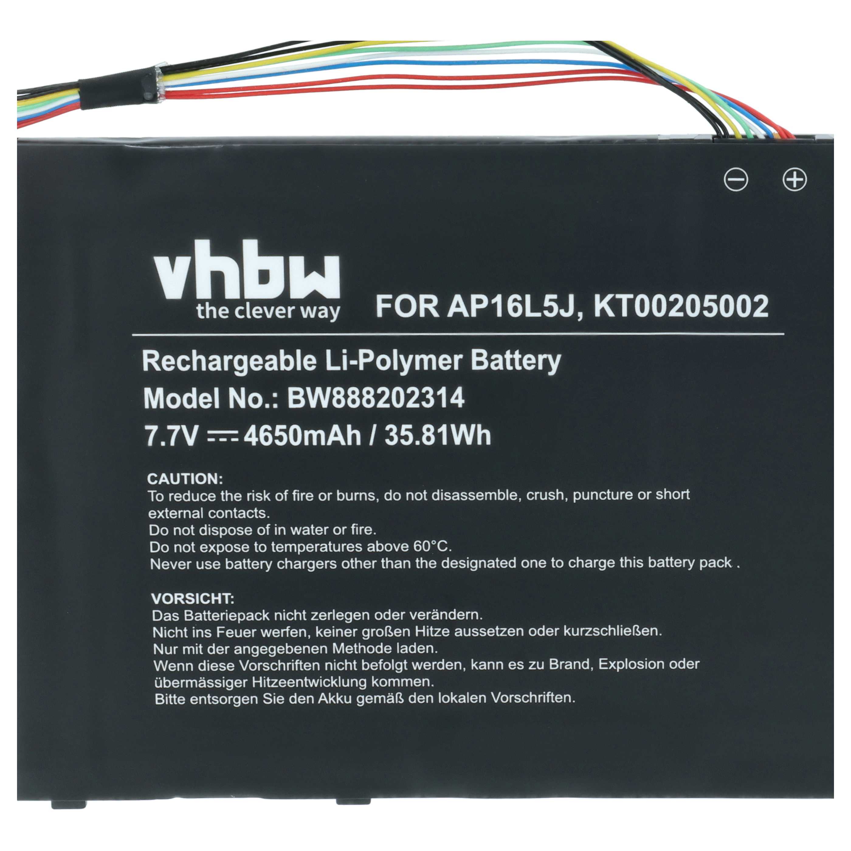 Akumulator do laptopa zamiennik Acer AP16L5J, KT00205002 - 4650 mAh 7,7 V LiPo