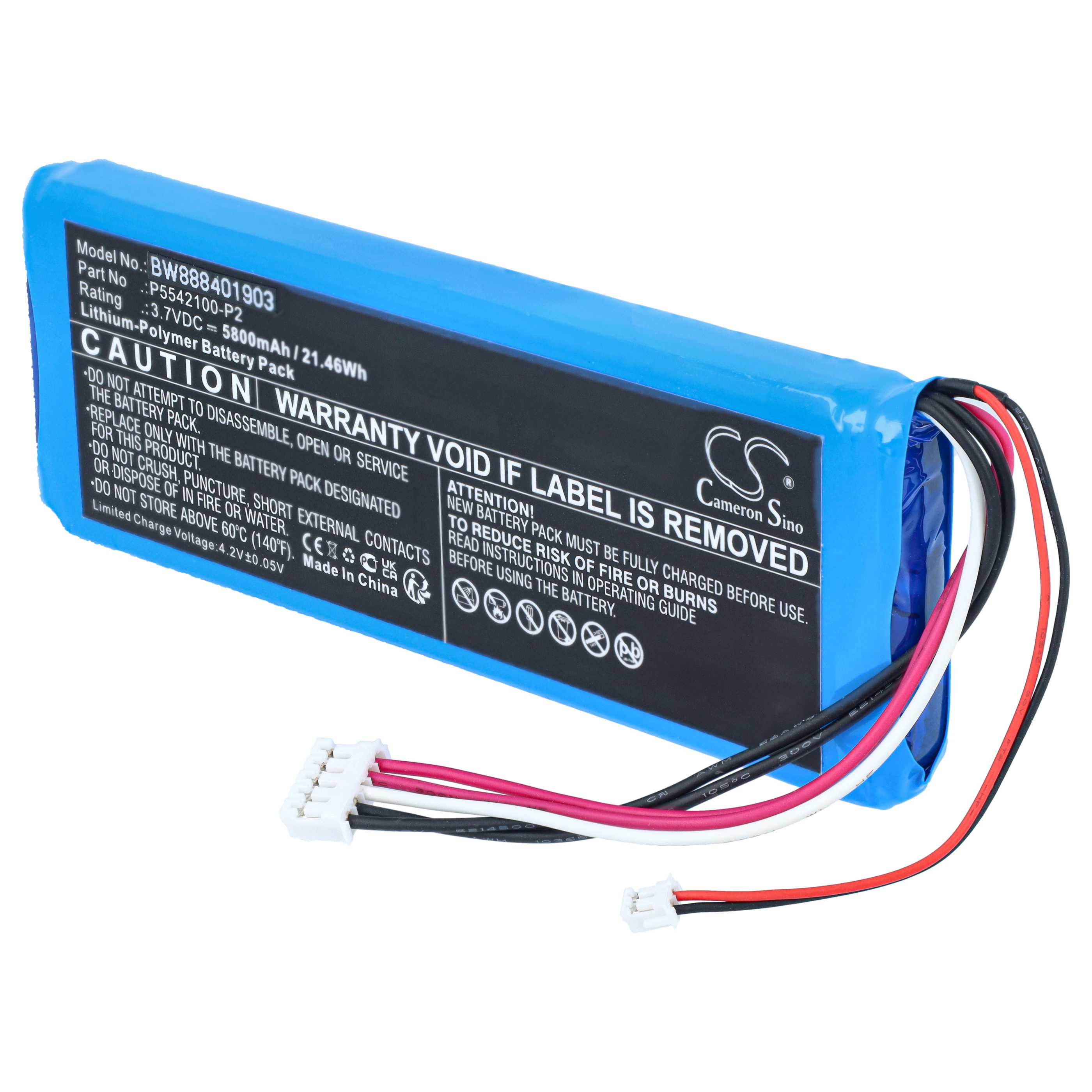 Batterie remplace JBL P5542100-P2 enceinte JBL - 5800mAh 3,7V Li-polymère