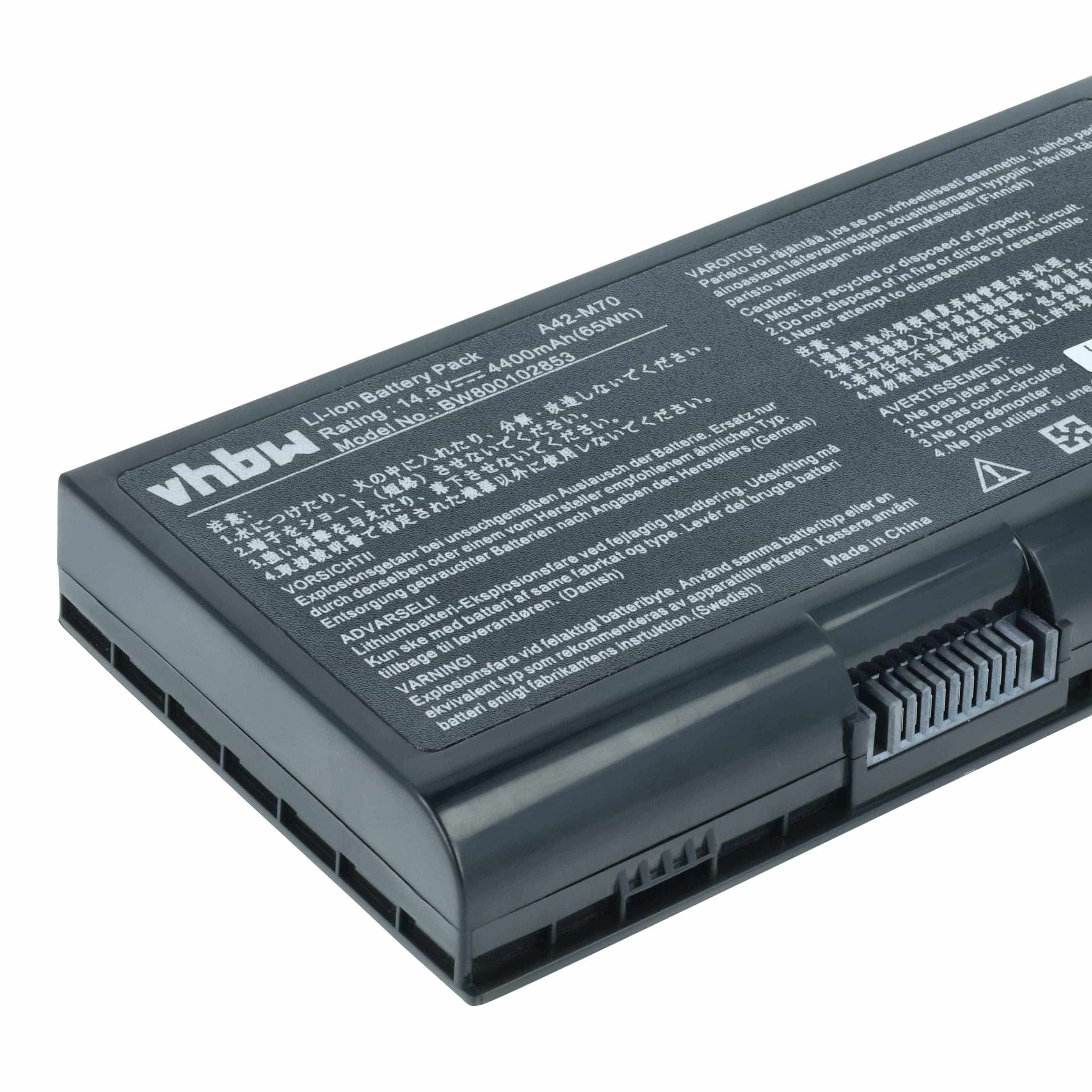 Akumulator do laptopa zamiennik Asus 15G10N3792T0, 07G0165A1875, 07G016WQ1865 - 4400 mAh 14,8 V Li-Ion, czarny