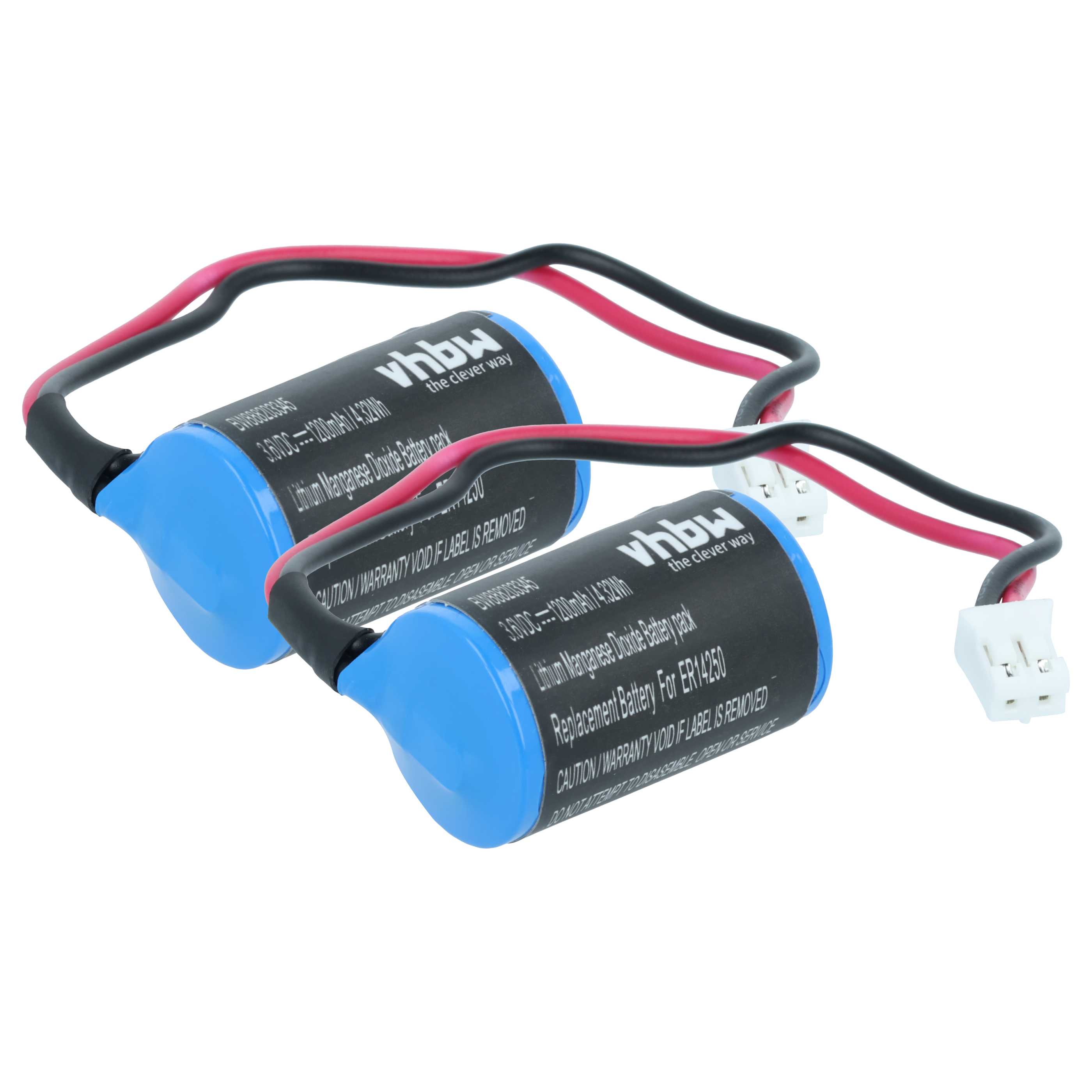 2x Batería reemplaza Siemens A2C59511954, LS14250-VDO, A2C59511954X para tacógrafo (1200 mAh, 3,6 V, Li-SOCl2)