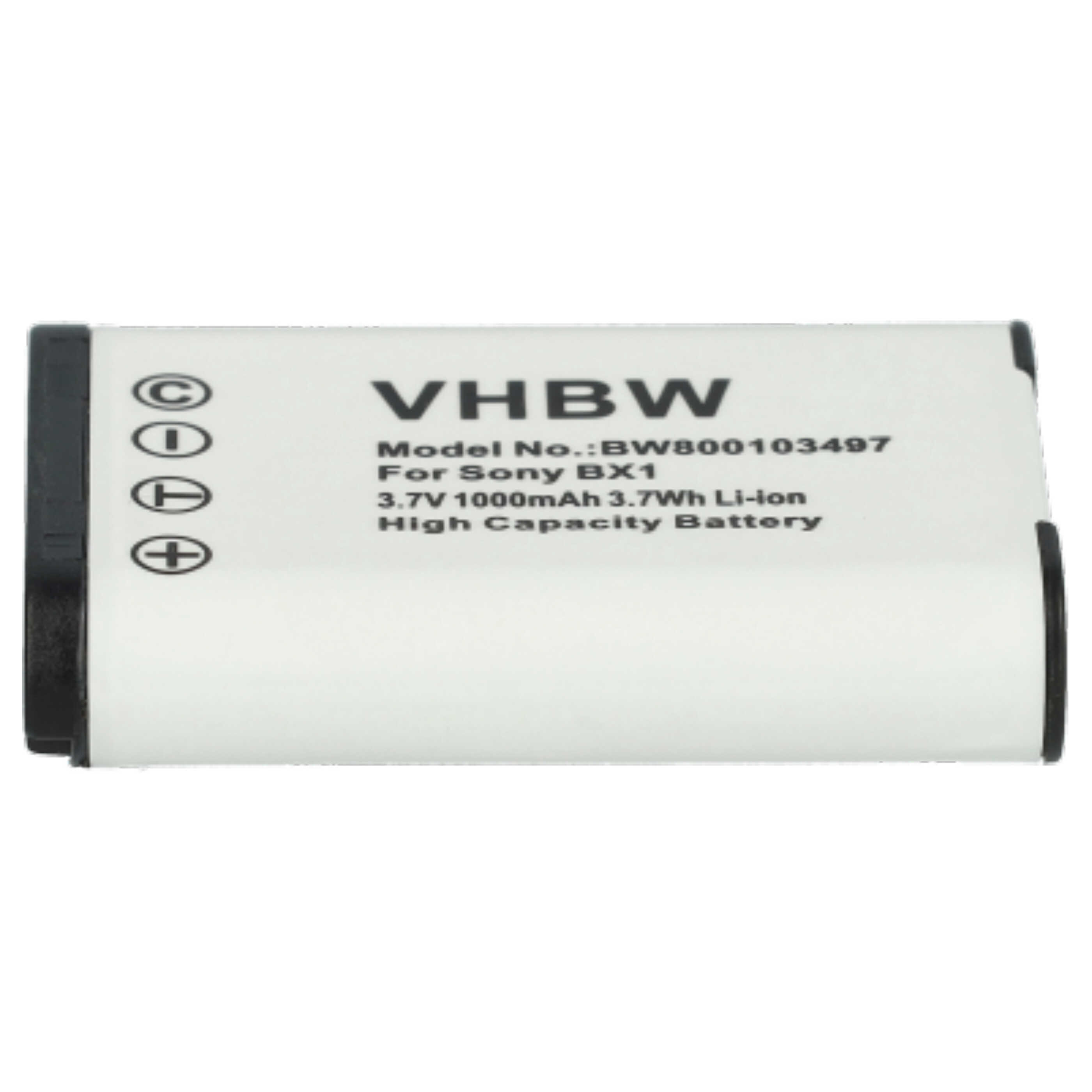 3x Battery replaces Sony NP-BX1 - 1000mAh, 3.6V, Li-Ion
