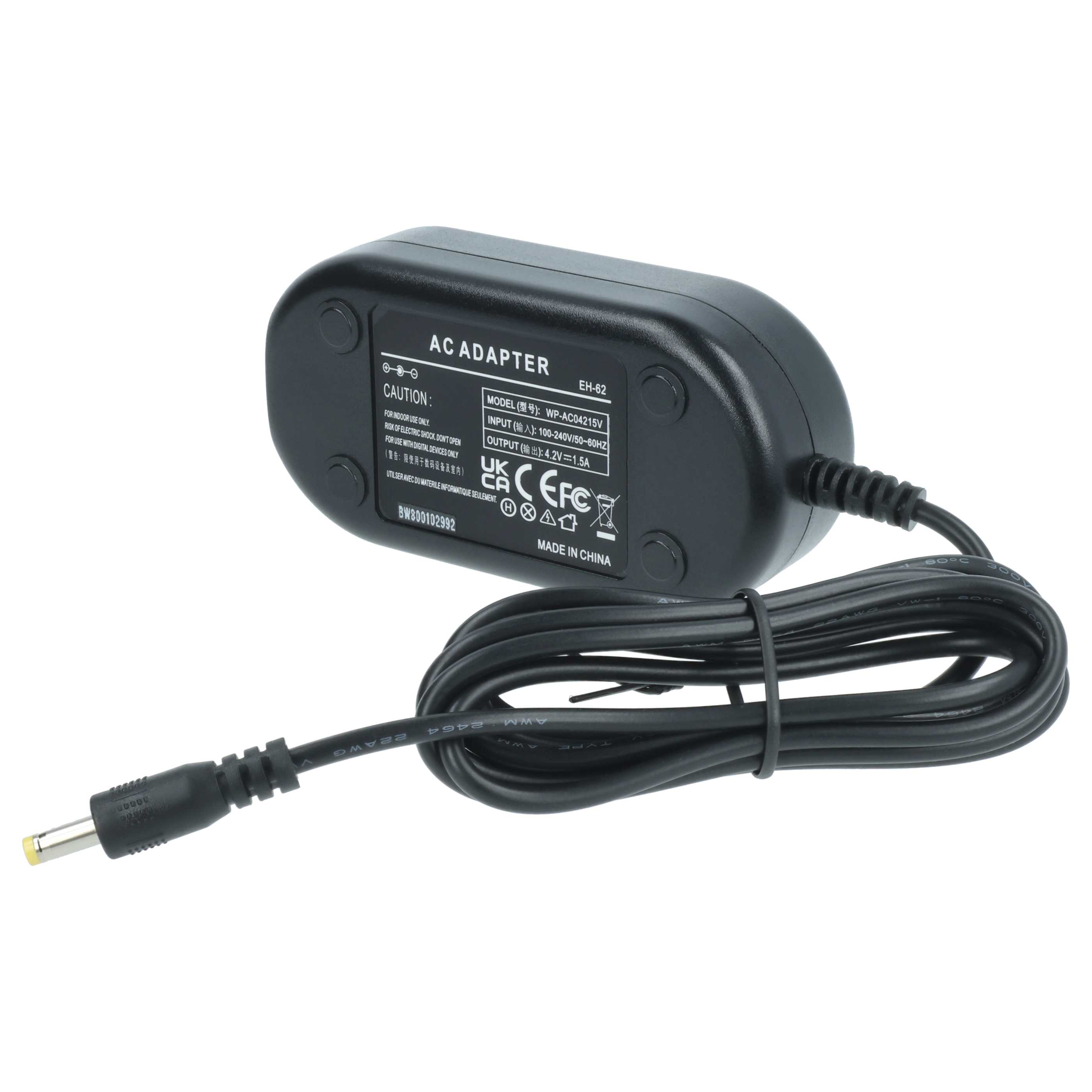 Power Supply replaces EH-62G EH62 EH-62 EH62G for Nikon Camera + DC Coupler as Nikon - 2 m, 4.2 V 1.5 A