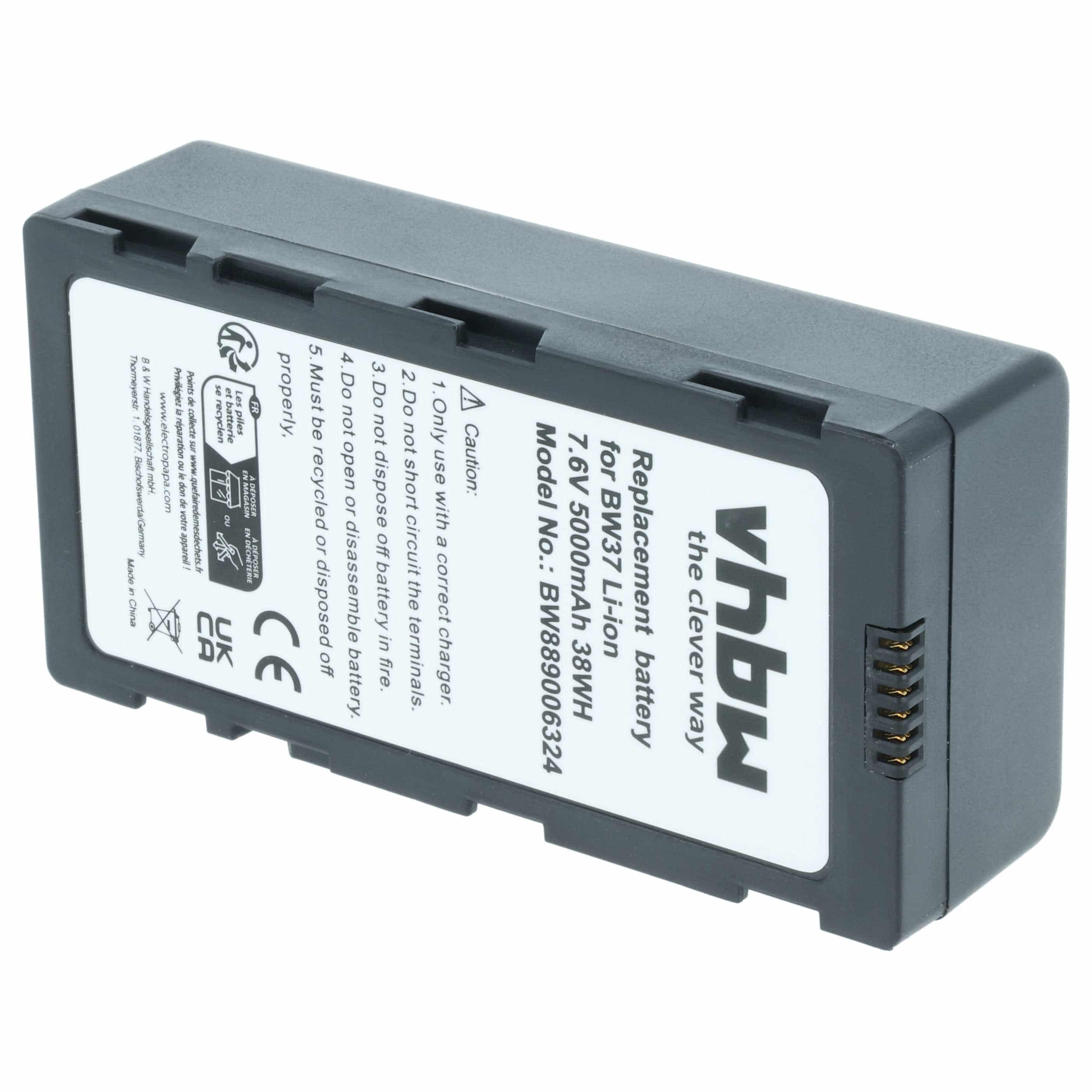 Batterie remplace DJI WB37 pour manette de drone DJI - 5000mAh 7,4V Li-polymère