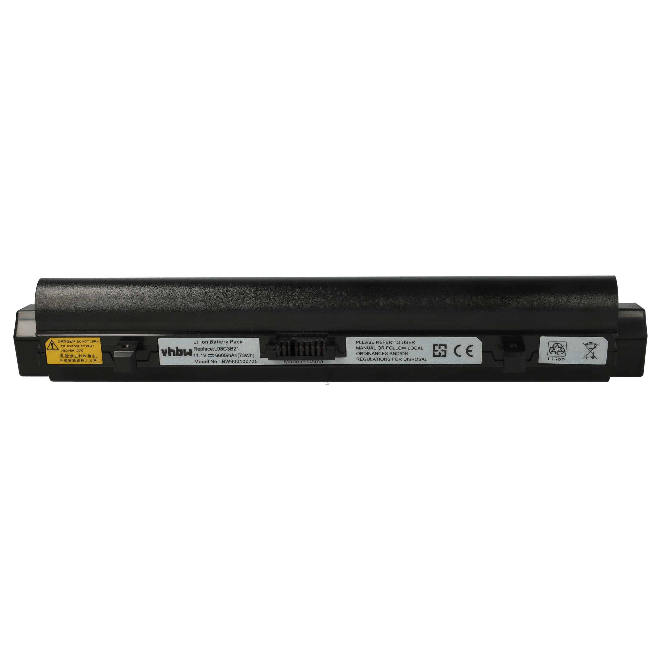 Batería reemplaza Lenovo L08C3B21 para notebook Lenovo - 6600 mAh 11,1 V Li-Ion negro