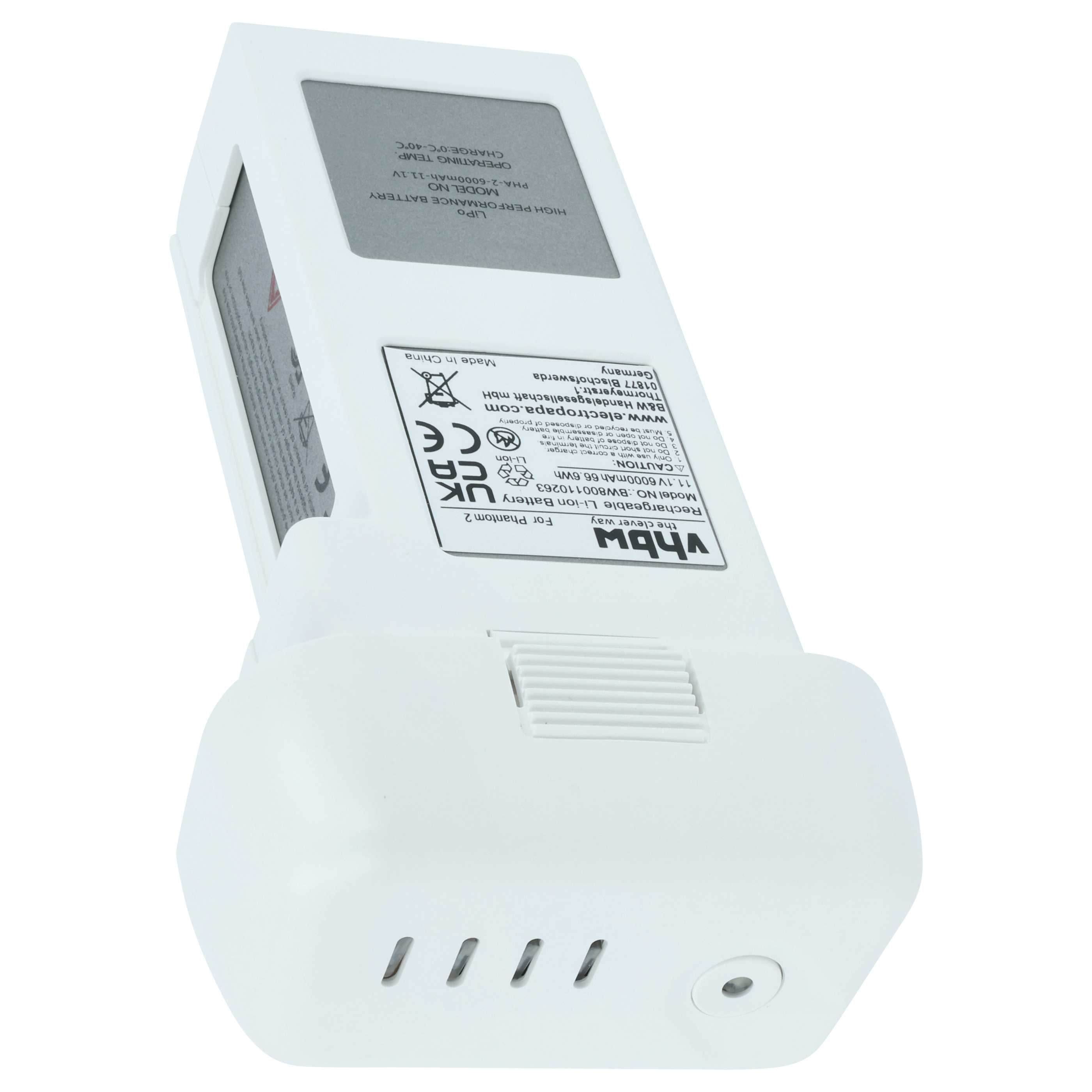 Drone Battery replaces DJI CP.PT.000395, CP.PT.000396, PHA-2, 733496 - 6000 mAh 11.1 V Li-polymer