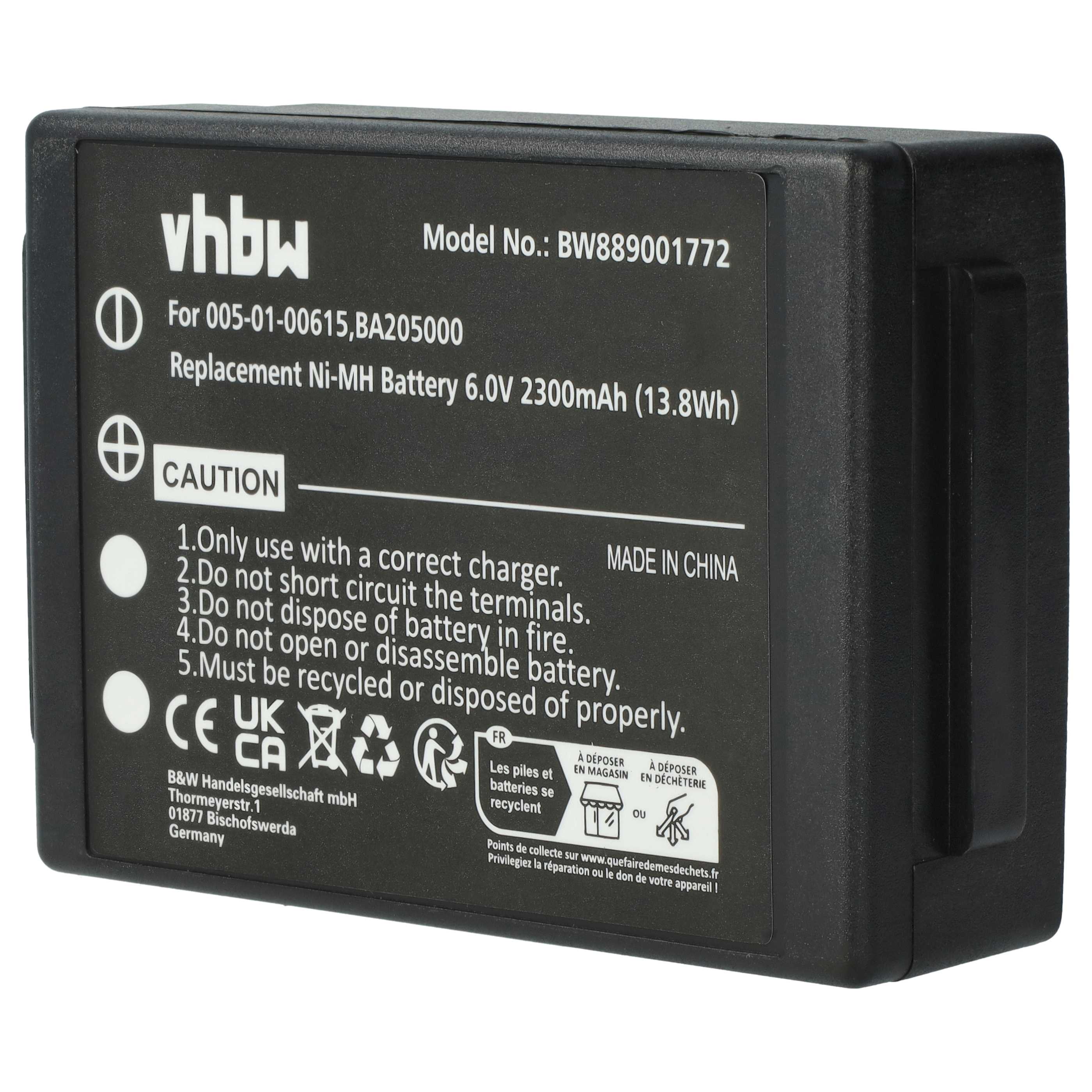 5x Akumulator do zdalnego sterowania zamiennik HBC 005-01-00615, BA205000, BA205030 - 2300mAh 6V NiMH