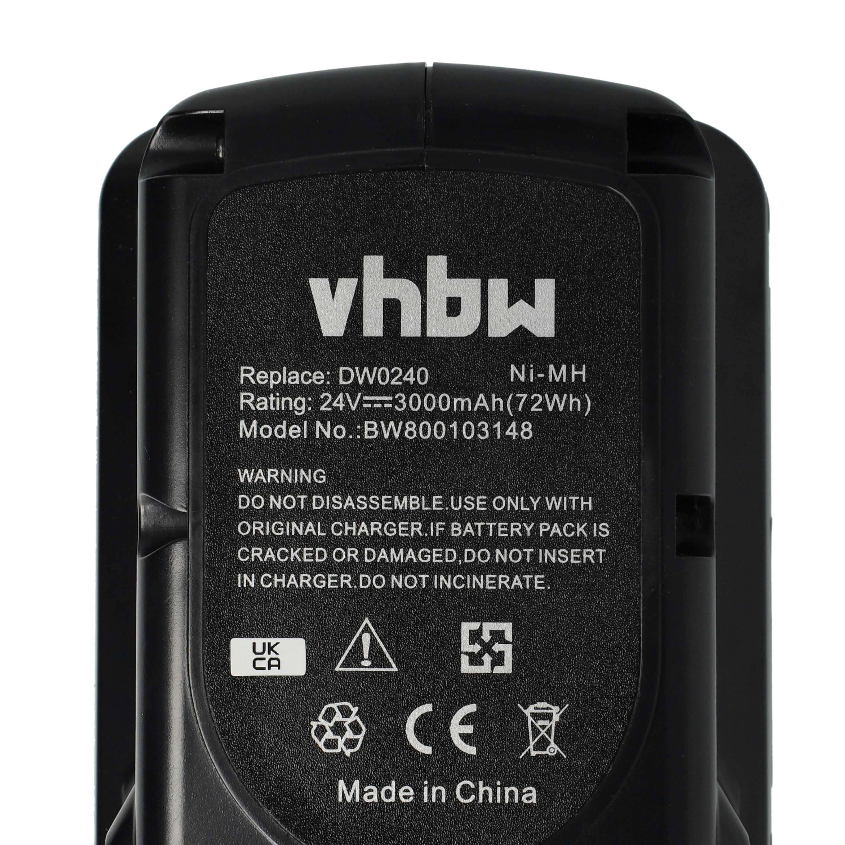 Akku (2x Stück) 24V als Ersatz für Dewalt DE0242, BHA24, DE0243, DE0241, DE0240-XJ, DE0240 - 3Ah, NiMH