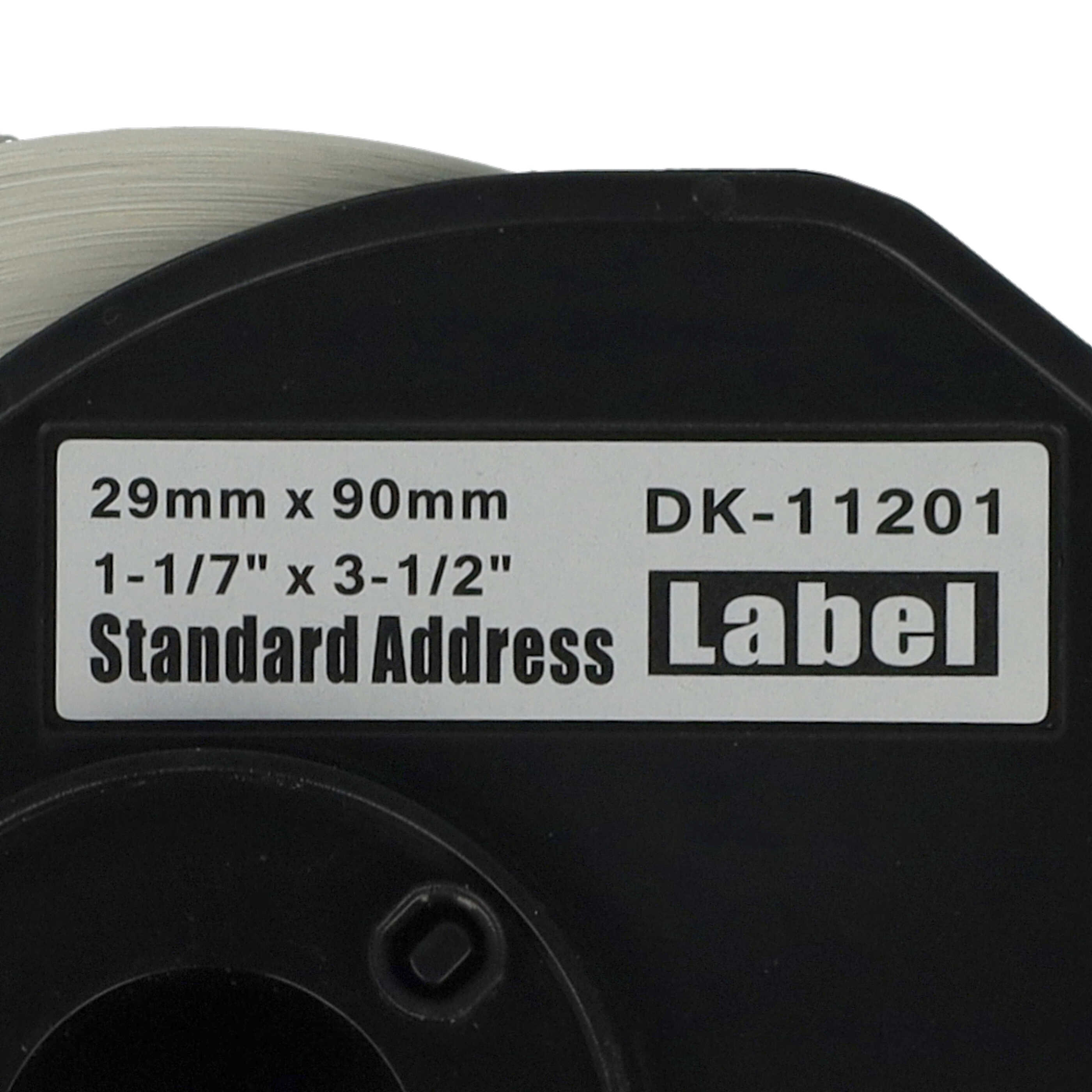 10x Labels replaces Brother DK-11201 for Labeller - 29 mm x 90 mm + Holder