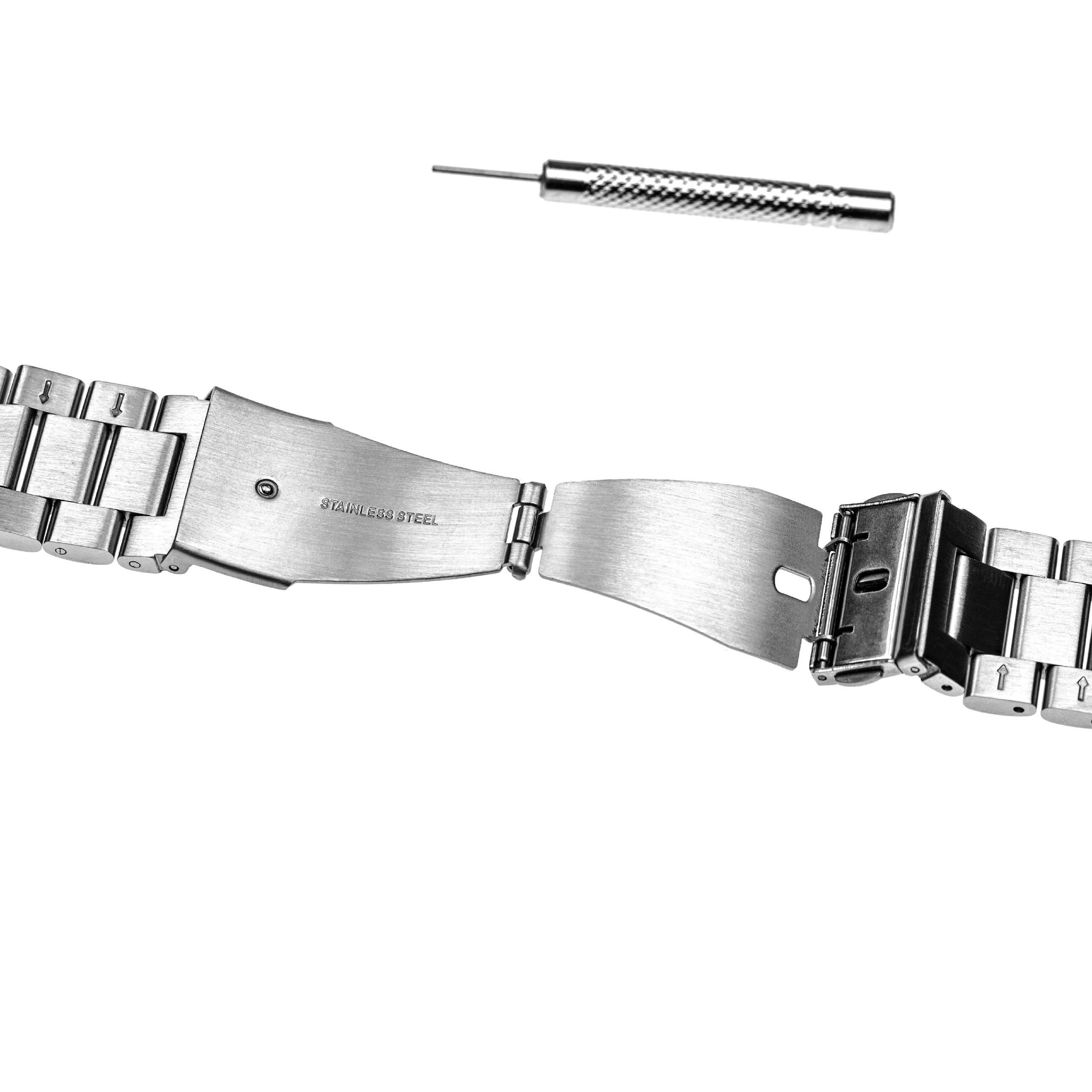 correa para Garmin Fenix smartwatch - largo 20,4 cm, ancho 26 mm, acero inoxidable, plata