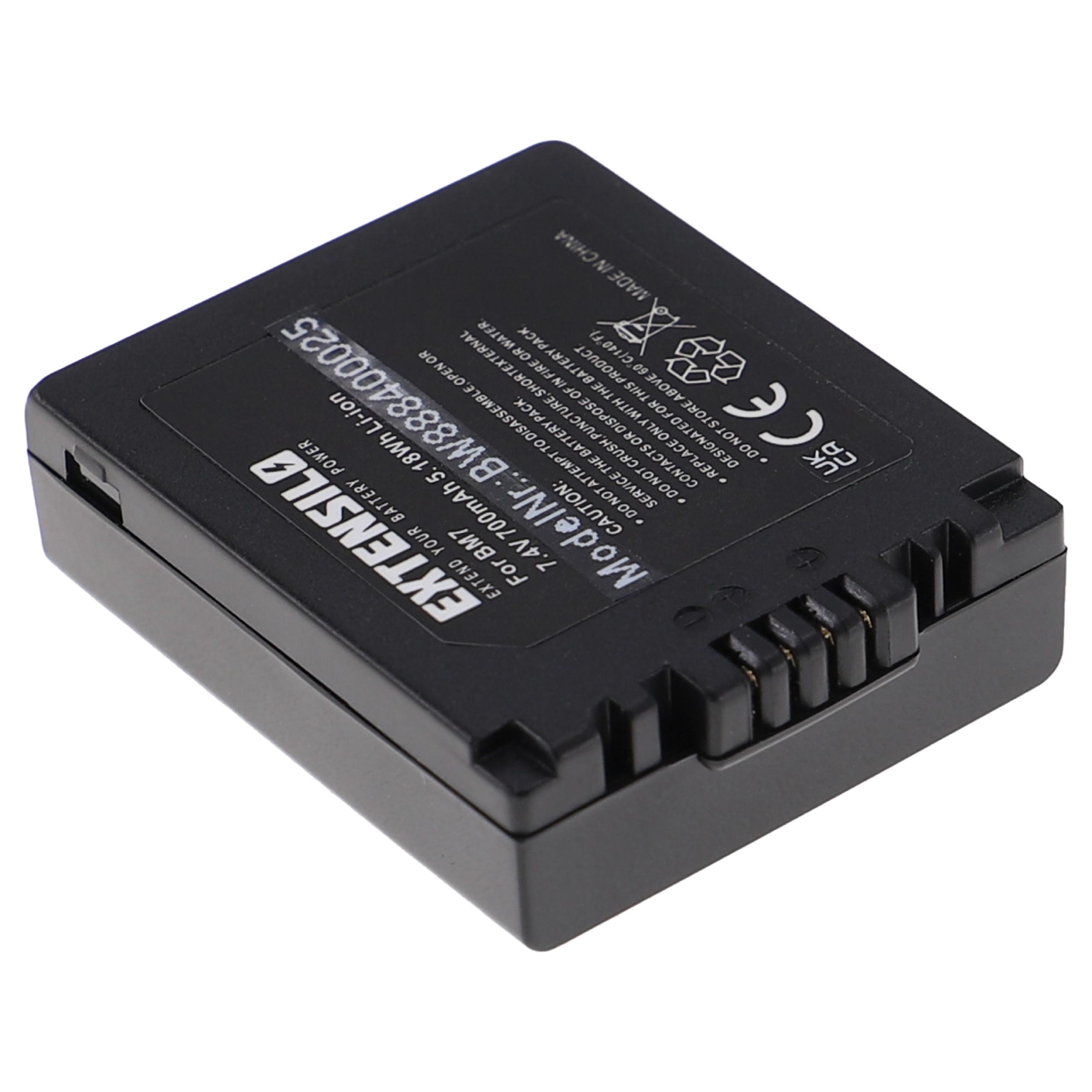 Battery Replacement for Panasonic CGA-S002A/1B, CGA-S002E/1B - 700mAh, 7.4V, Li-Ion