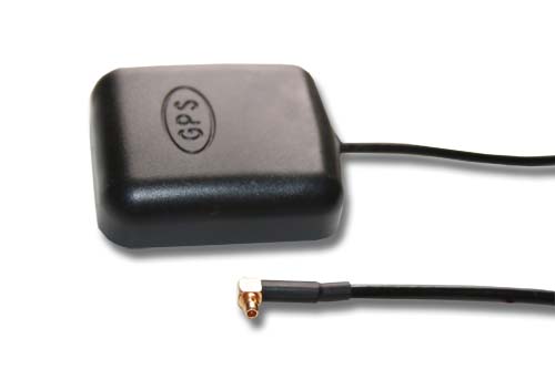 vhbw GPS Antenna for Airis PDA 509 Car Sat Nav - Magnetic Base, 5 m, with MMCX Connector Black