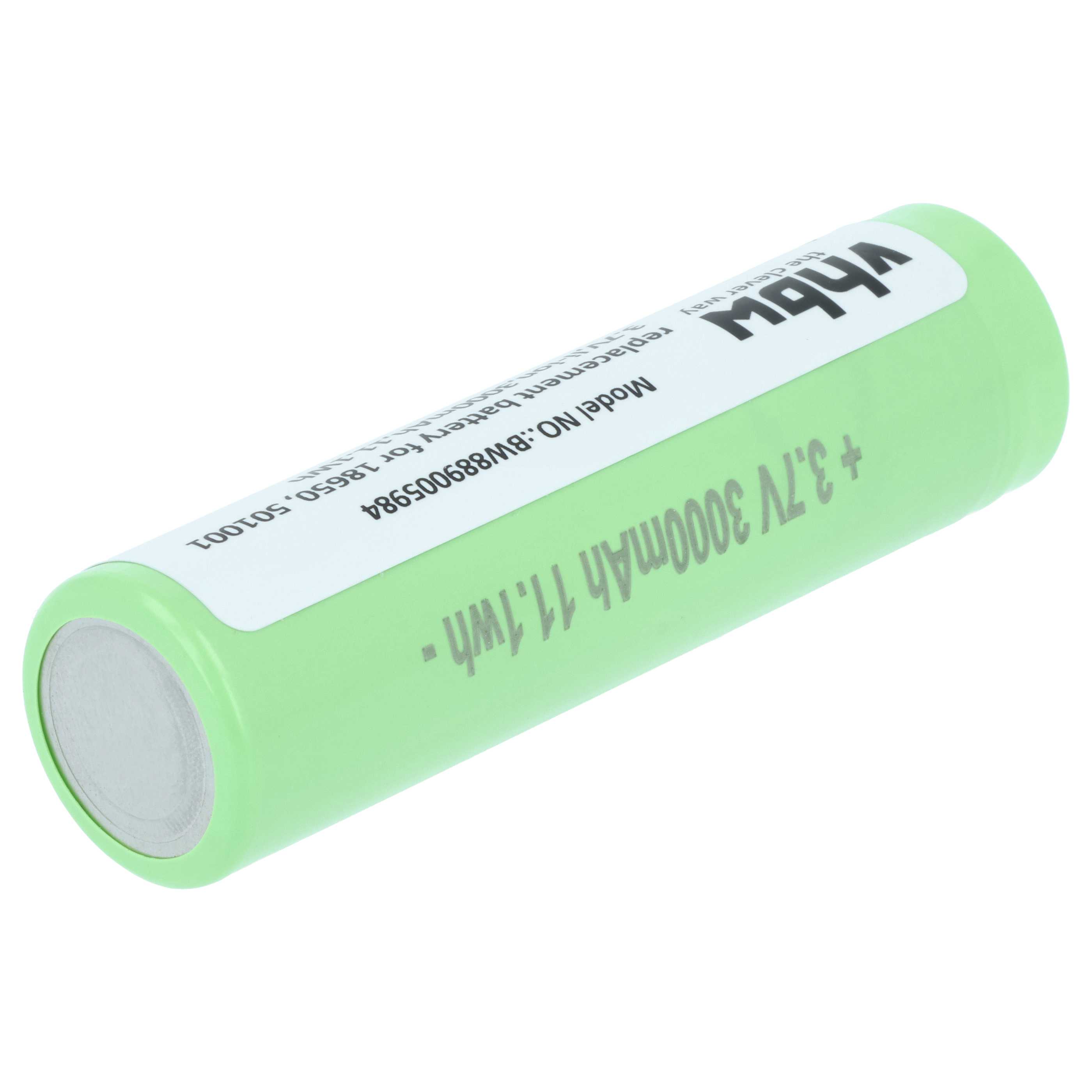 Torch - 2x Battery replaces Ledlenser 501001 - 3 Ah 3.7 V Li-Ion