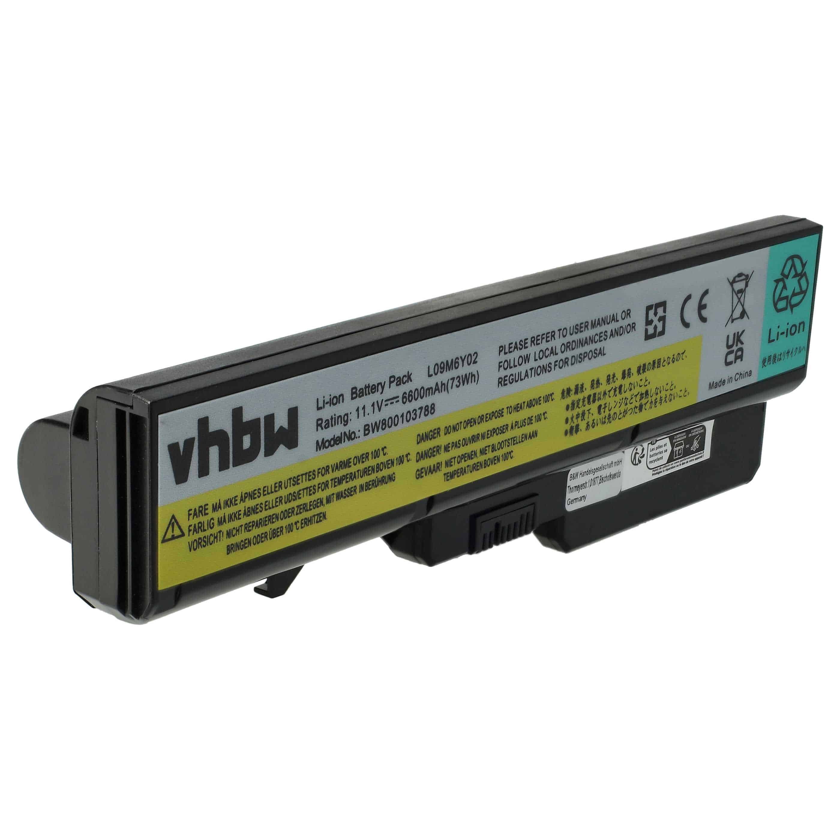 Akumulator do laptopa zamiennik IBM / Lenovo 121000938, 121000937, 121000935 - 6600 mAh 11,1 V Li-Ion, czarny