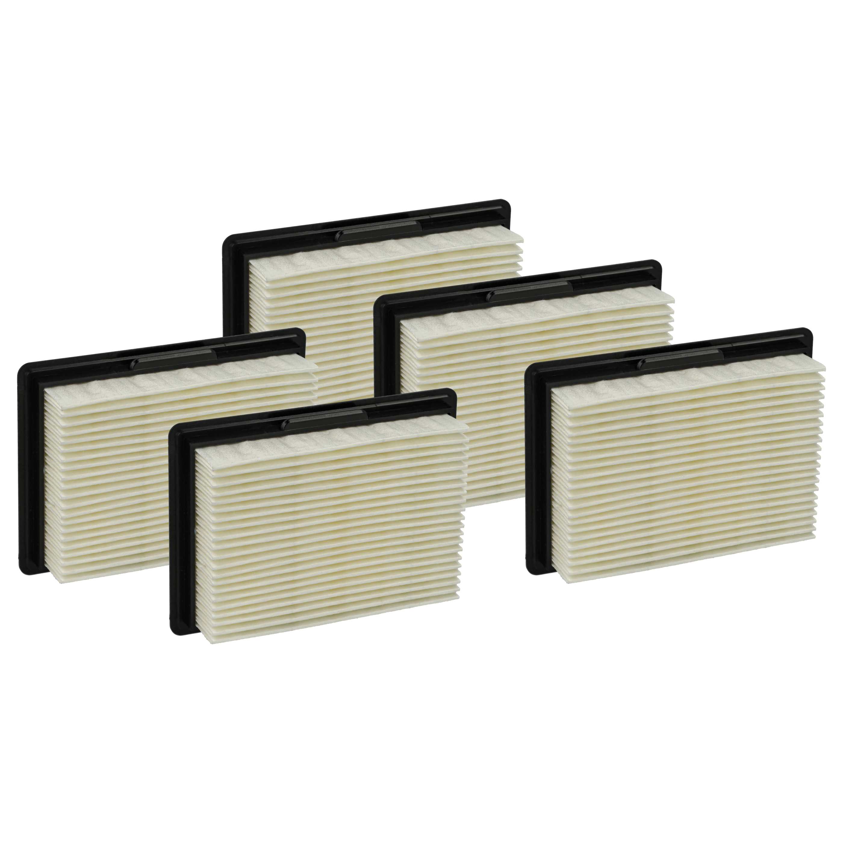 5x Filtro reemplaza Bosch 1.600.A00.2PS, 2607432046 para aspiradora filtro plisado, negro / blanco