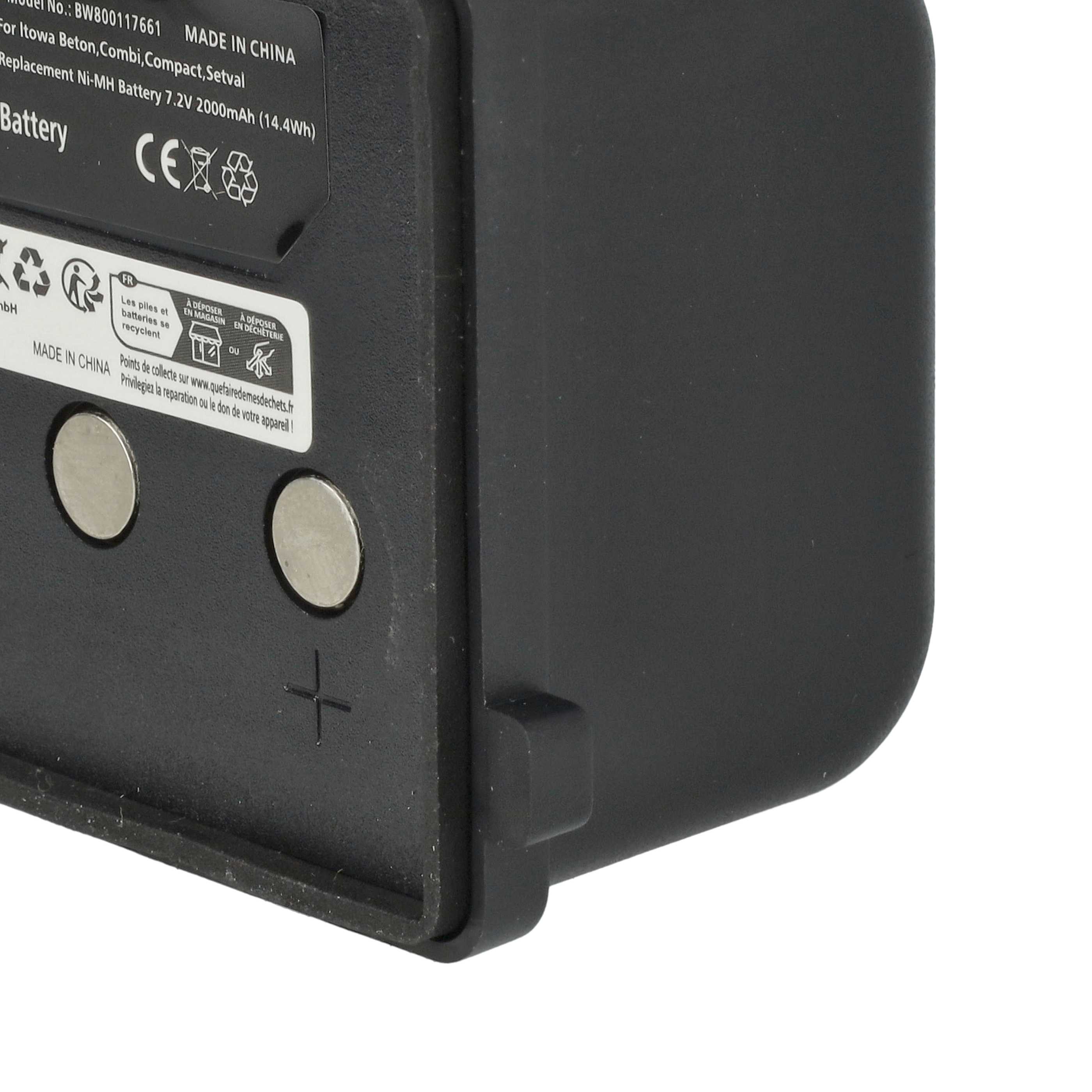 Remote Control 5x Battery replaces Itowa BT7223, BT7223MH - 2000 mAh 7.2 V NiMH